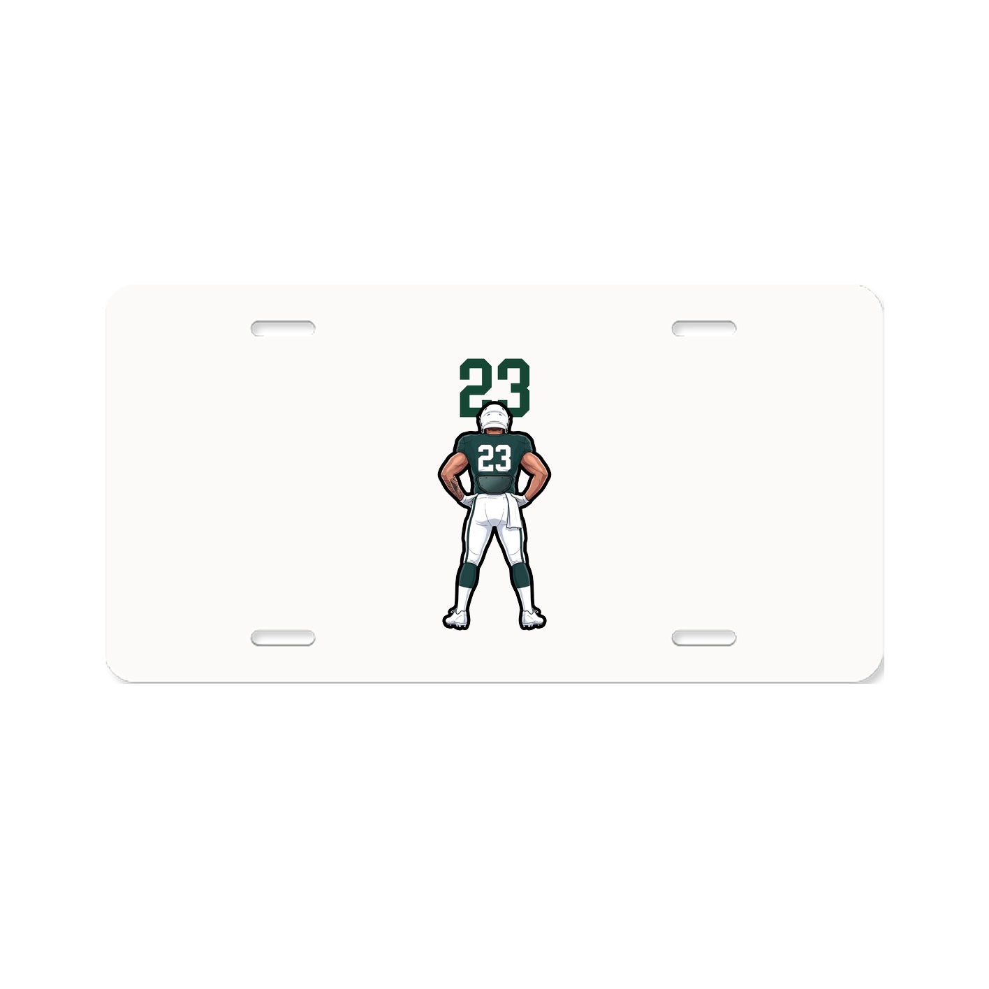 License Plate — Number Top in Classic