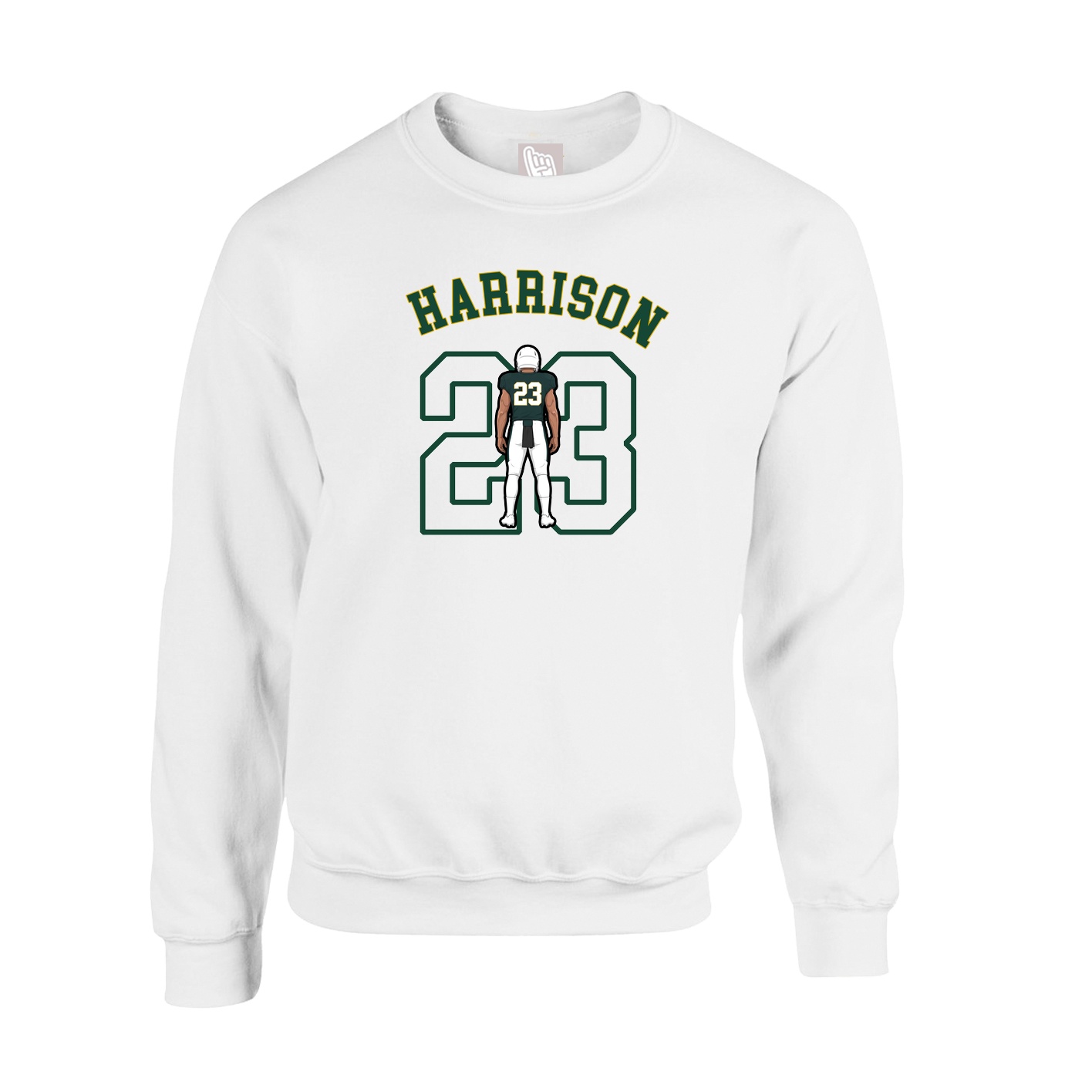 Fleece Crew — Shirsey Arch in White