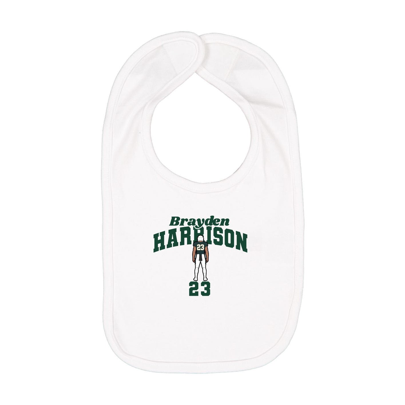 Infant Bib — Signature Arch in White