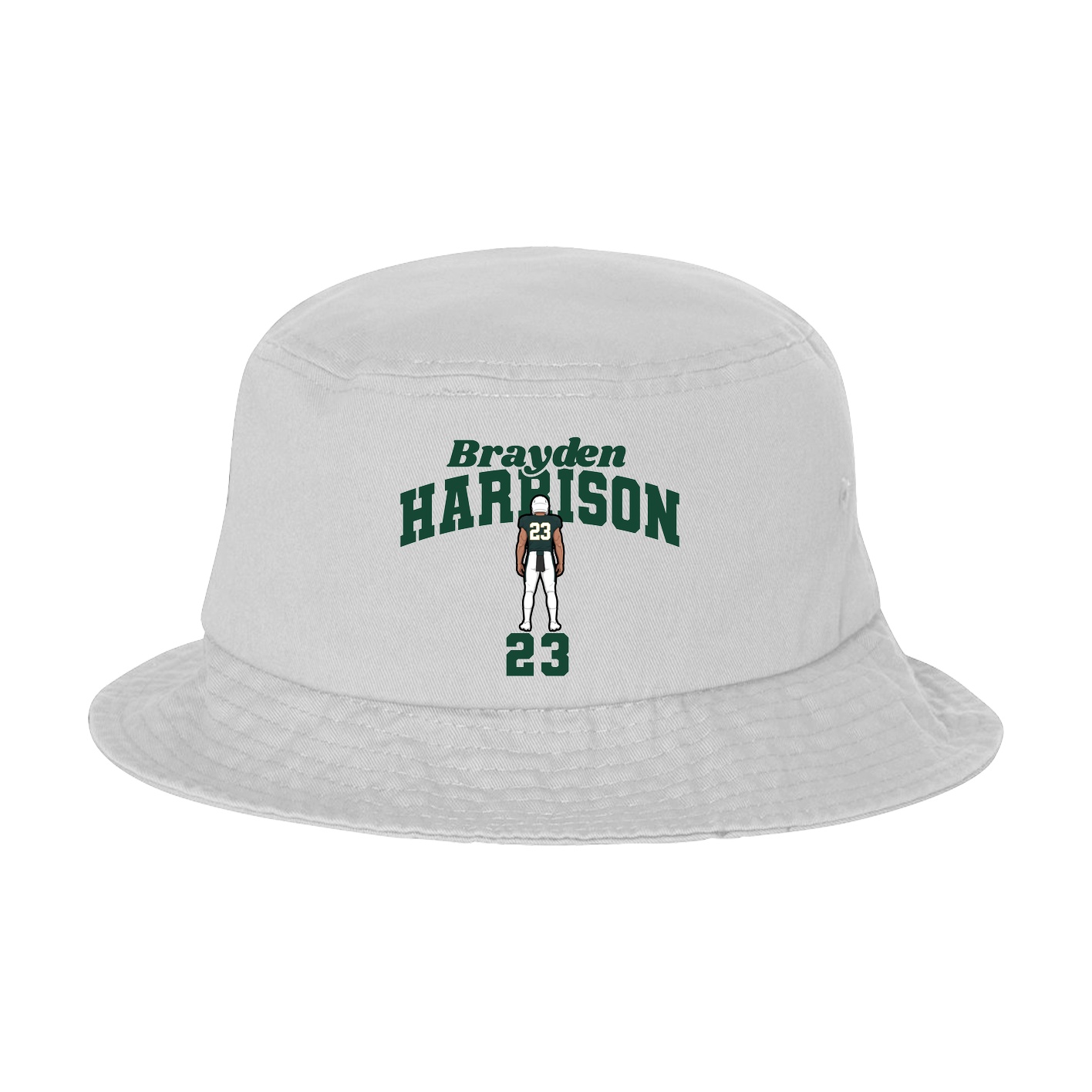 Bucket Cap — Signature Arch in White