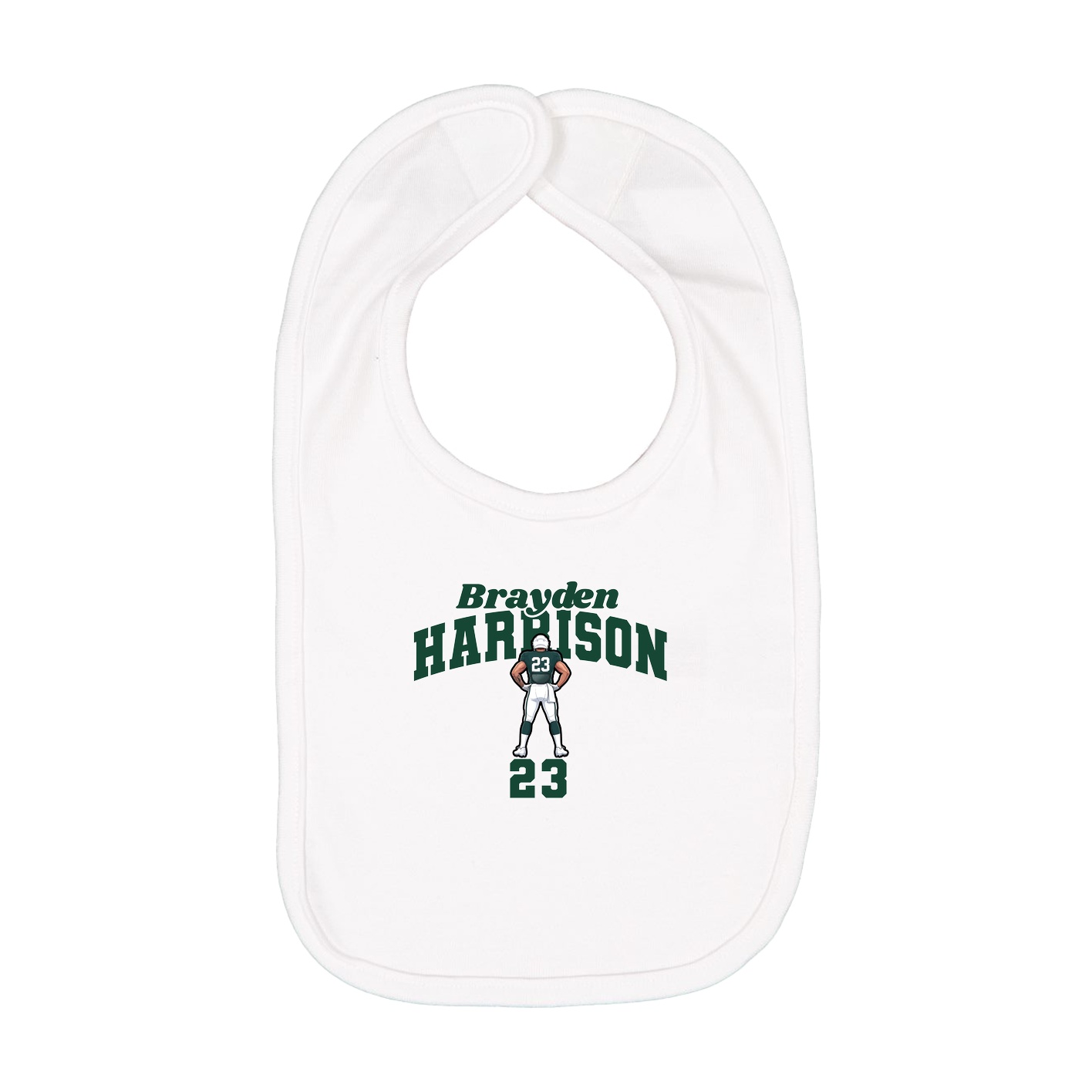 Infant Bib — Signature Arch in White