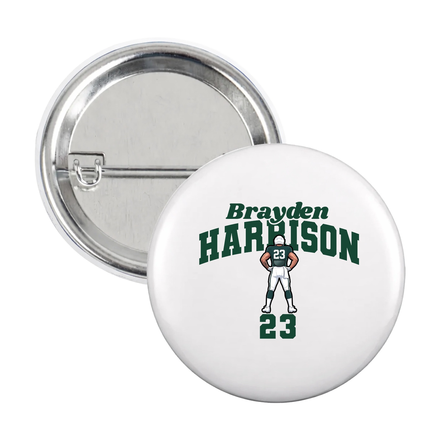 Game Day Button — Signature Arch in White