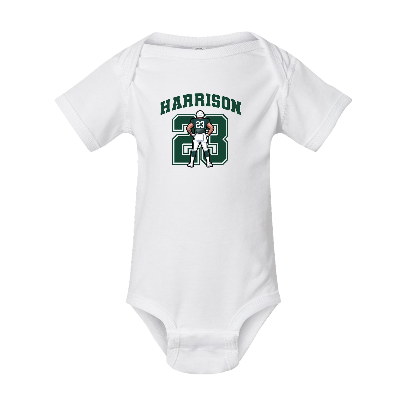 Baby Onesie — Number in White