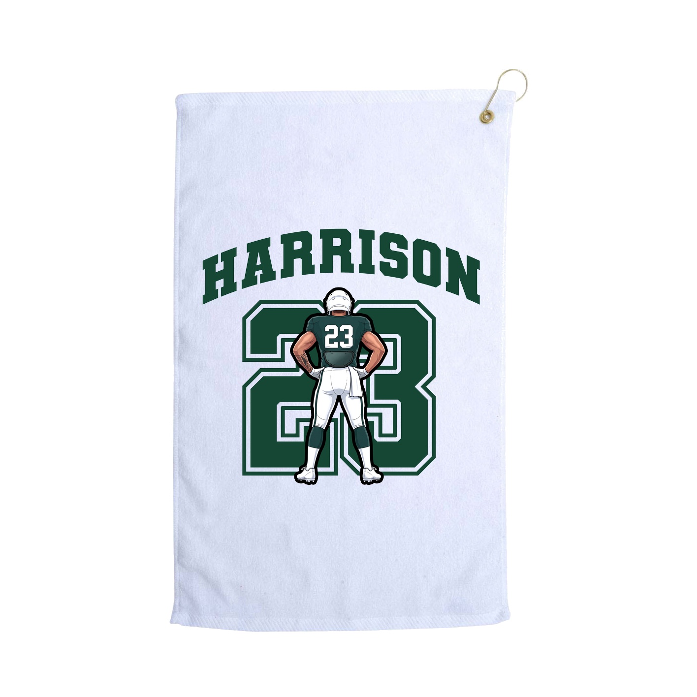 Golf Towel — Number in White