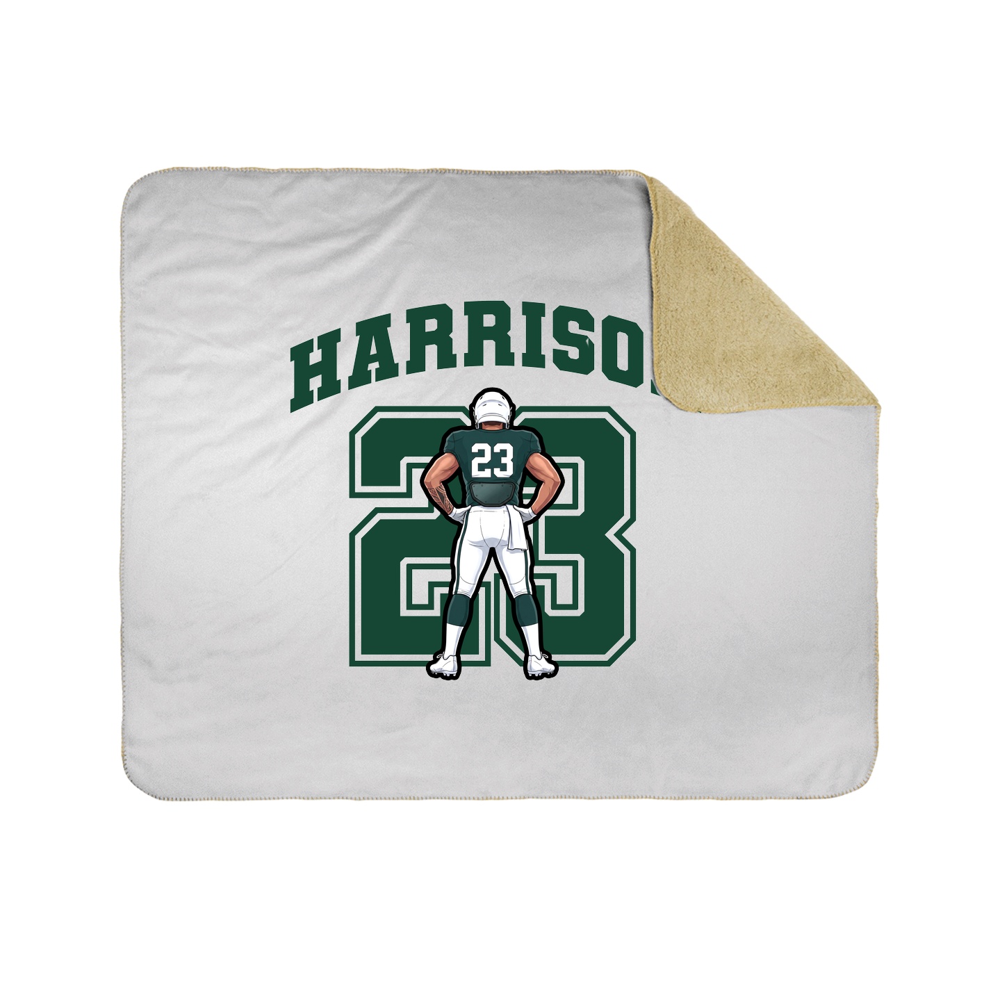 Throw Blanket — Number in White