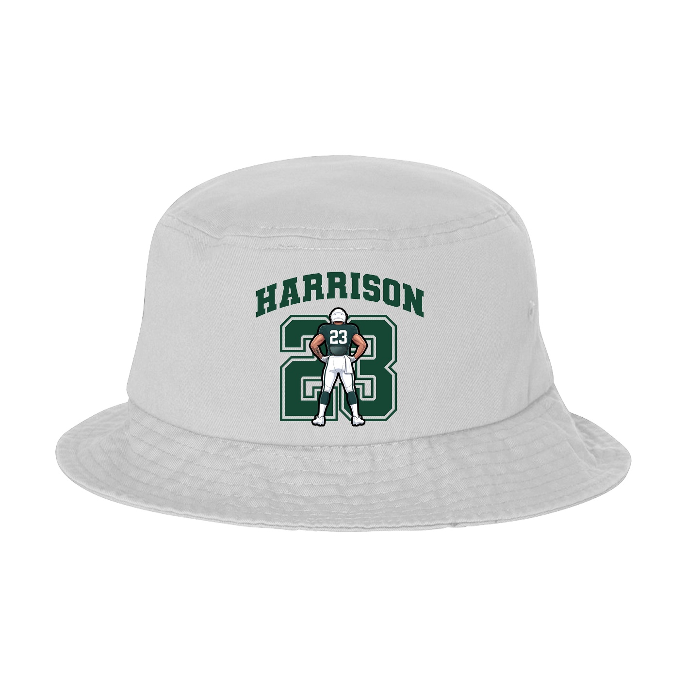 Bucket Cap — Number in White