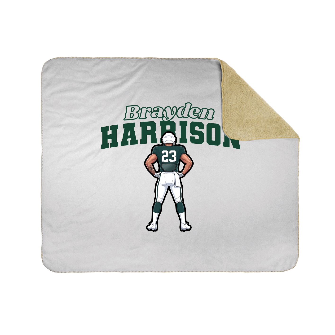 Throw Blanket — Name Arch in White
