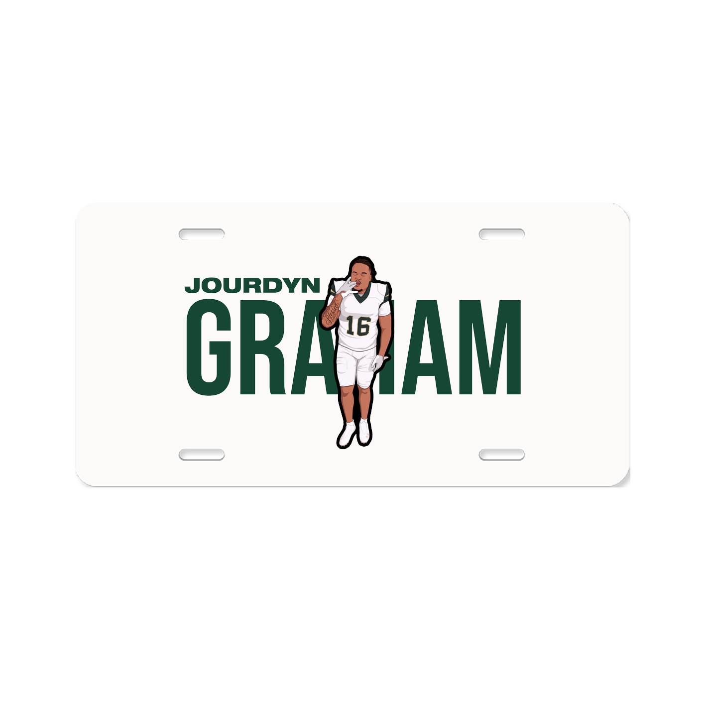 License Plate — Player Name in Classic