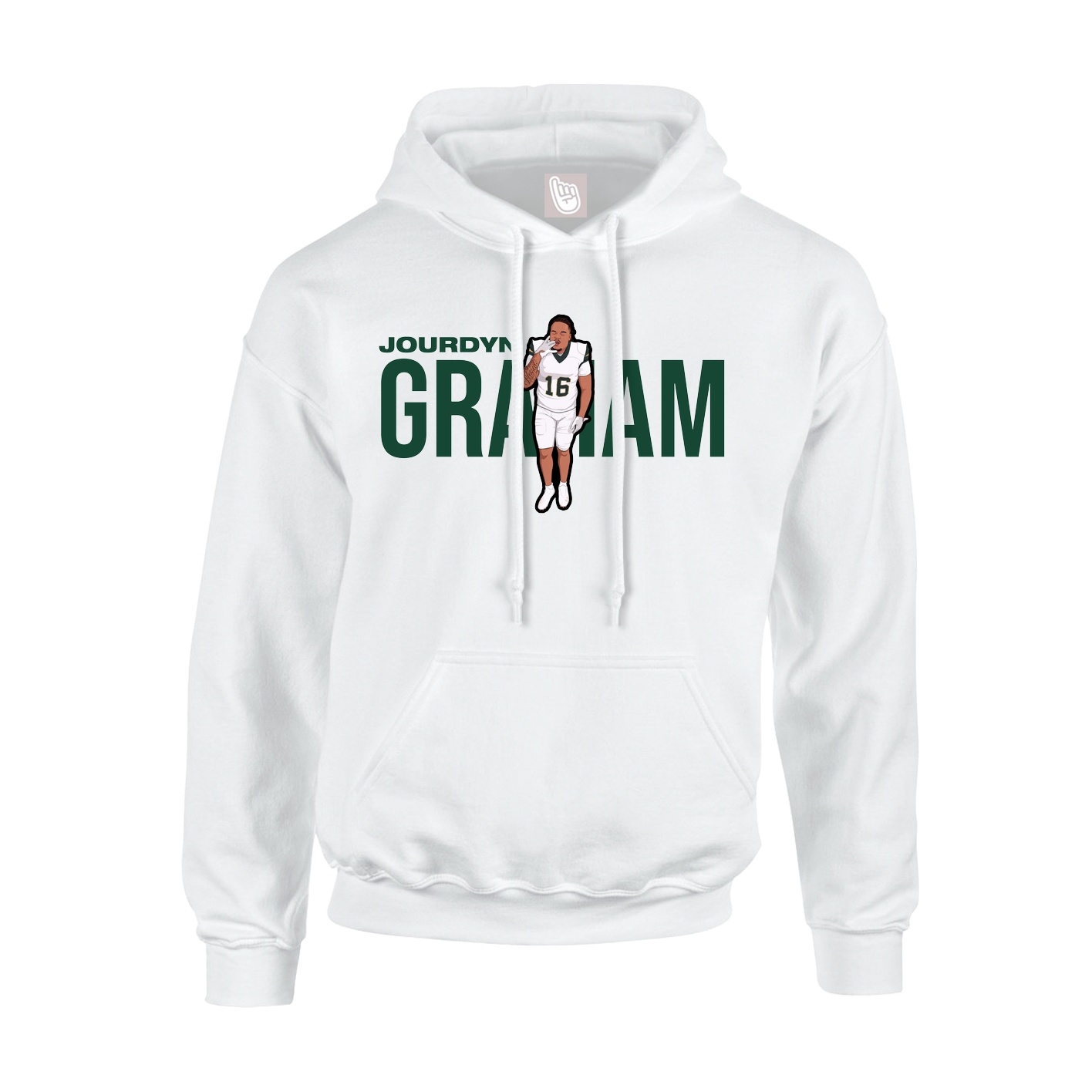 Hoodie — Player Name in White