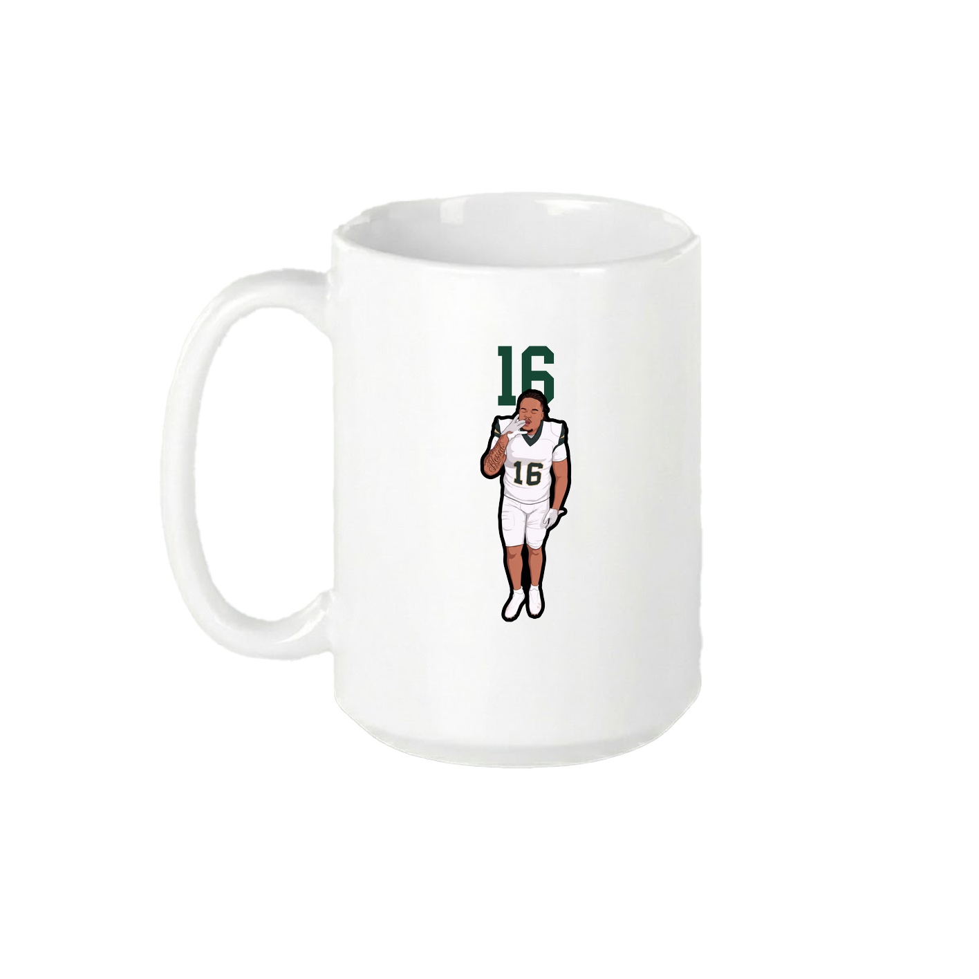 15oz Coffee Mug — Number Top in White