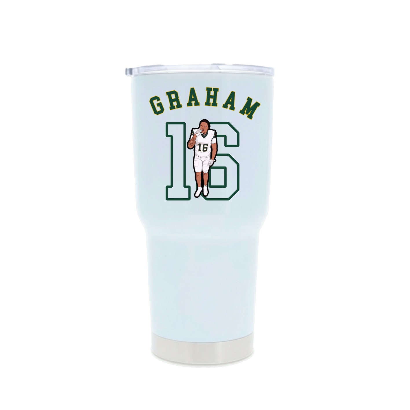 30oz Stainless Steel Tumbler — Shirsey Arch in White