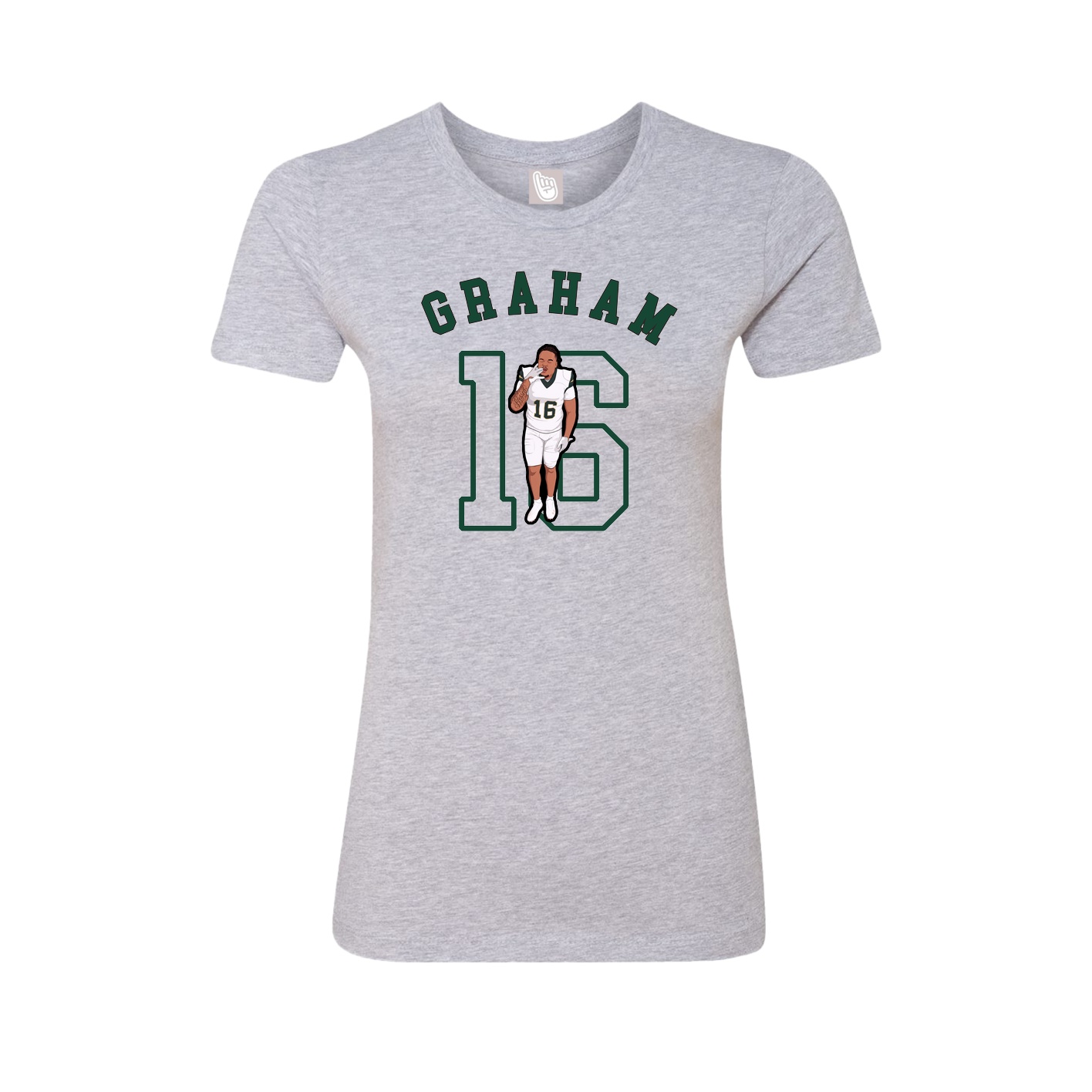 Fitted Women's Tee — Shirsey Arch in Grey