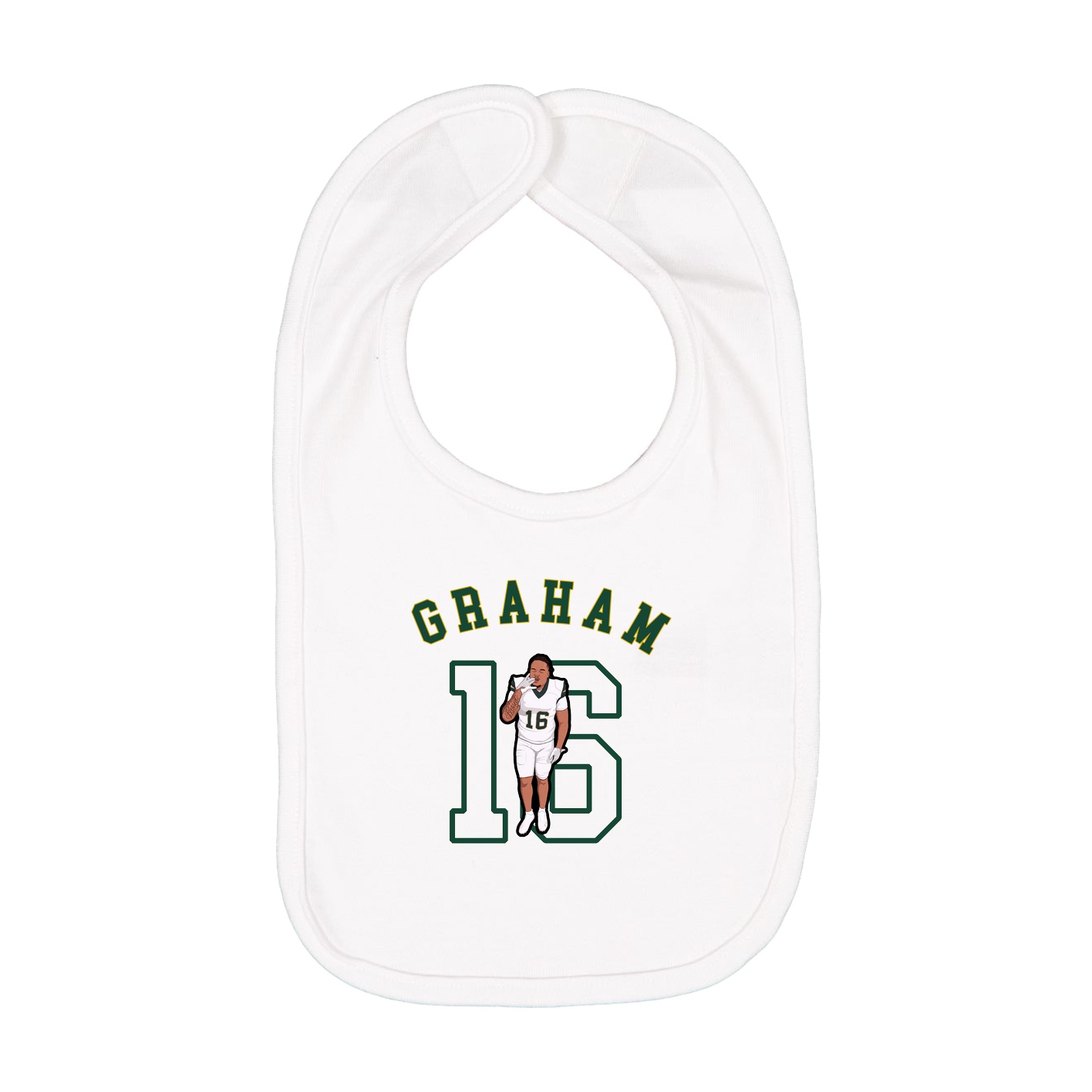 Infant Bib — Shirsey Arch in White