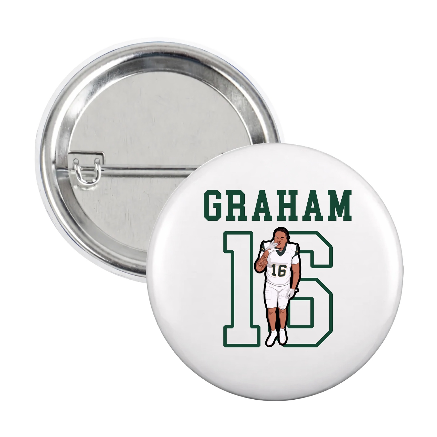 Game Day Button — Shirsey in White