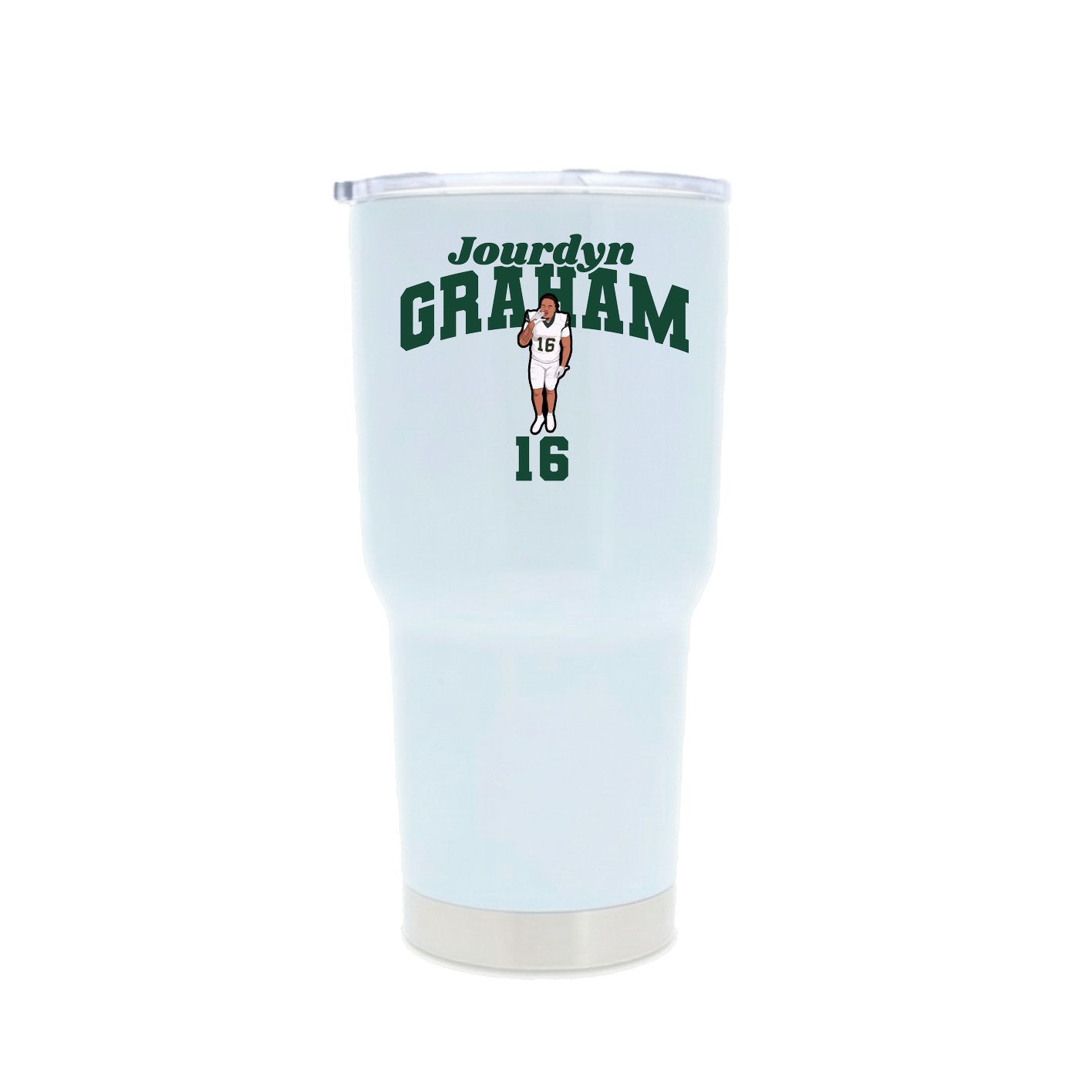 30oz Stainless Steel Tumbler — Signature Arch in White