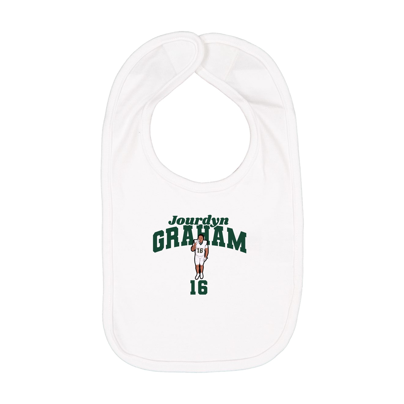 Infant Bib — Signature Arch in White