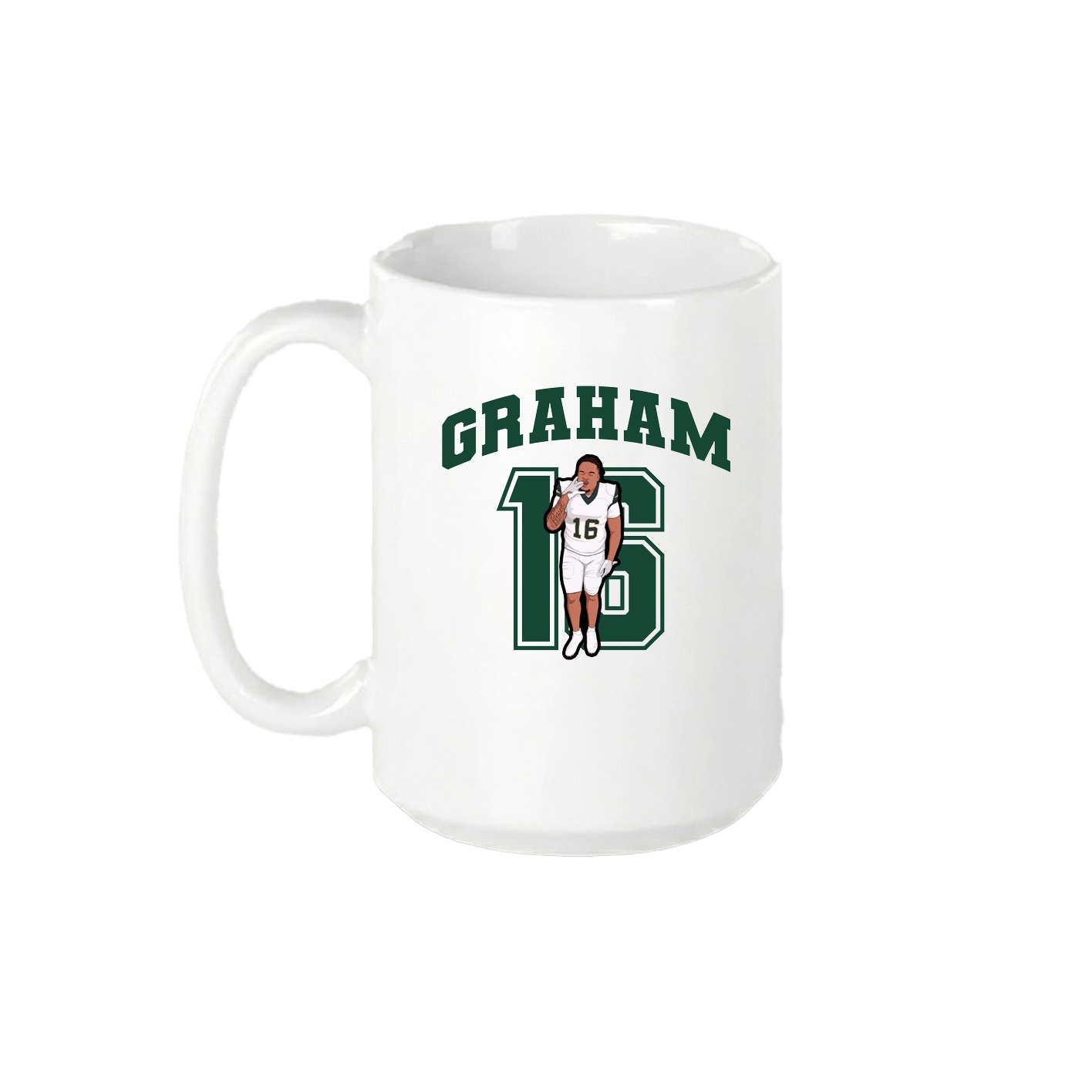 15oz Coffee Mug — Number in White
