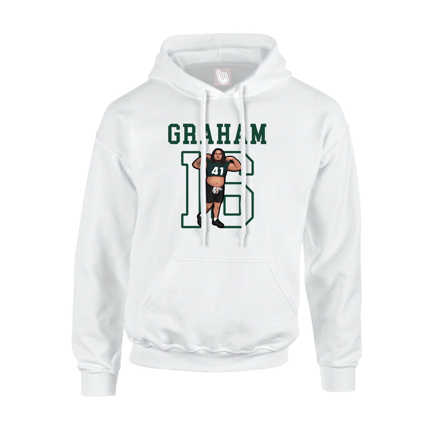 Hoodie — Shirsey in White