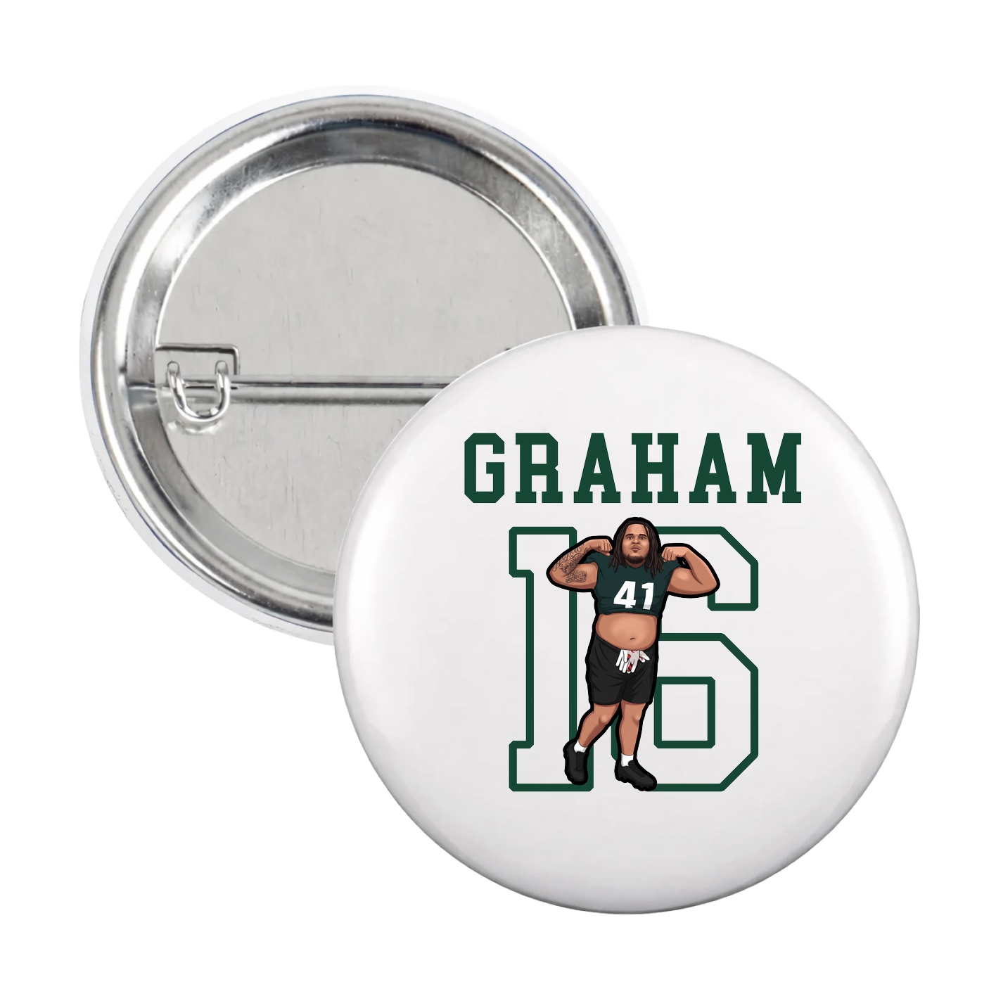 Game Day Button — Shirsey in White