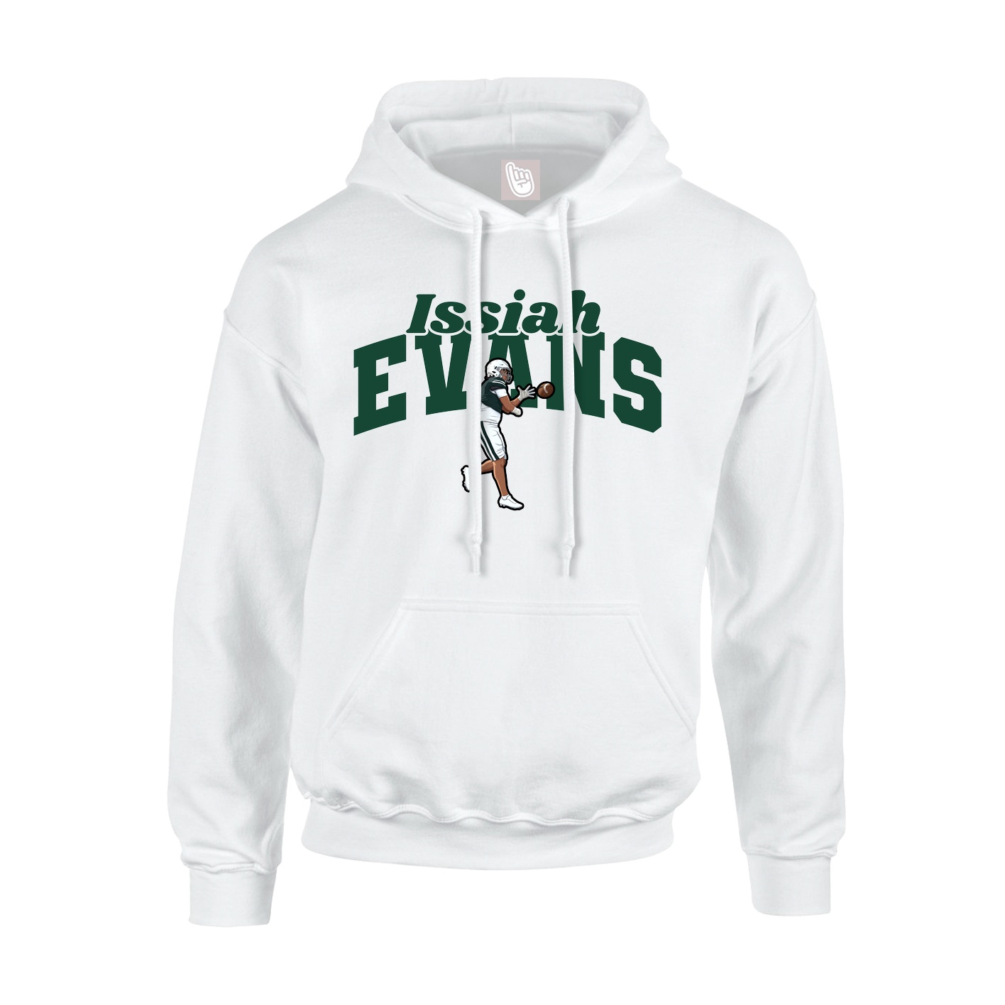 Hoodie — Signature Arch in White