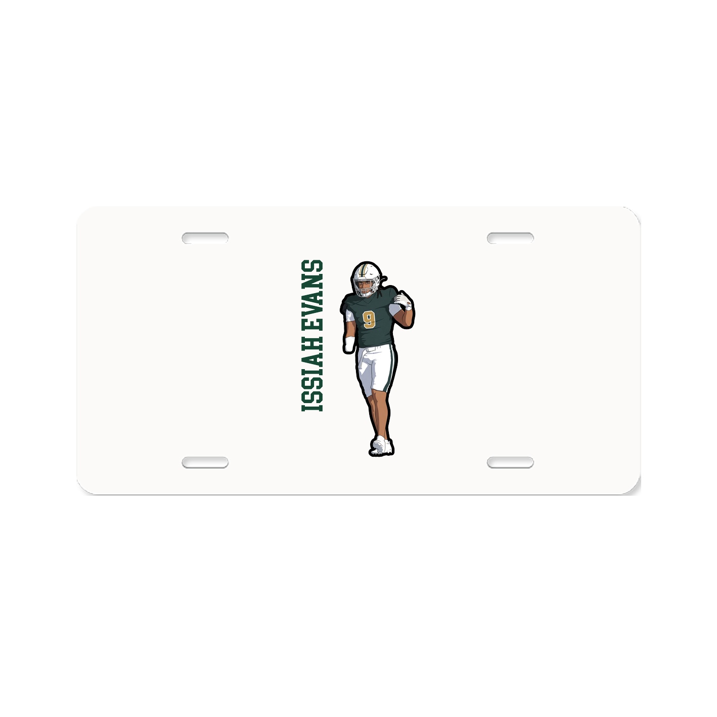 License Plate — Name Vertical in Classic