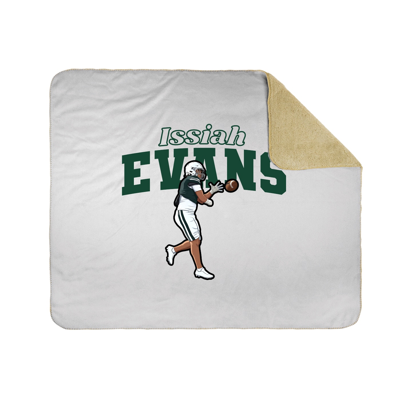 Throw Blanket — Name Arch in White