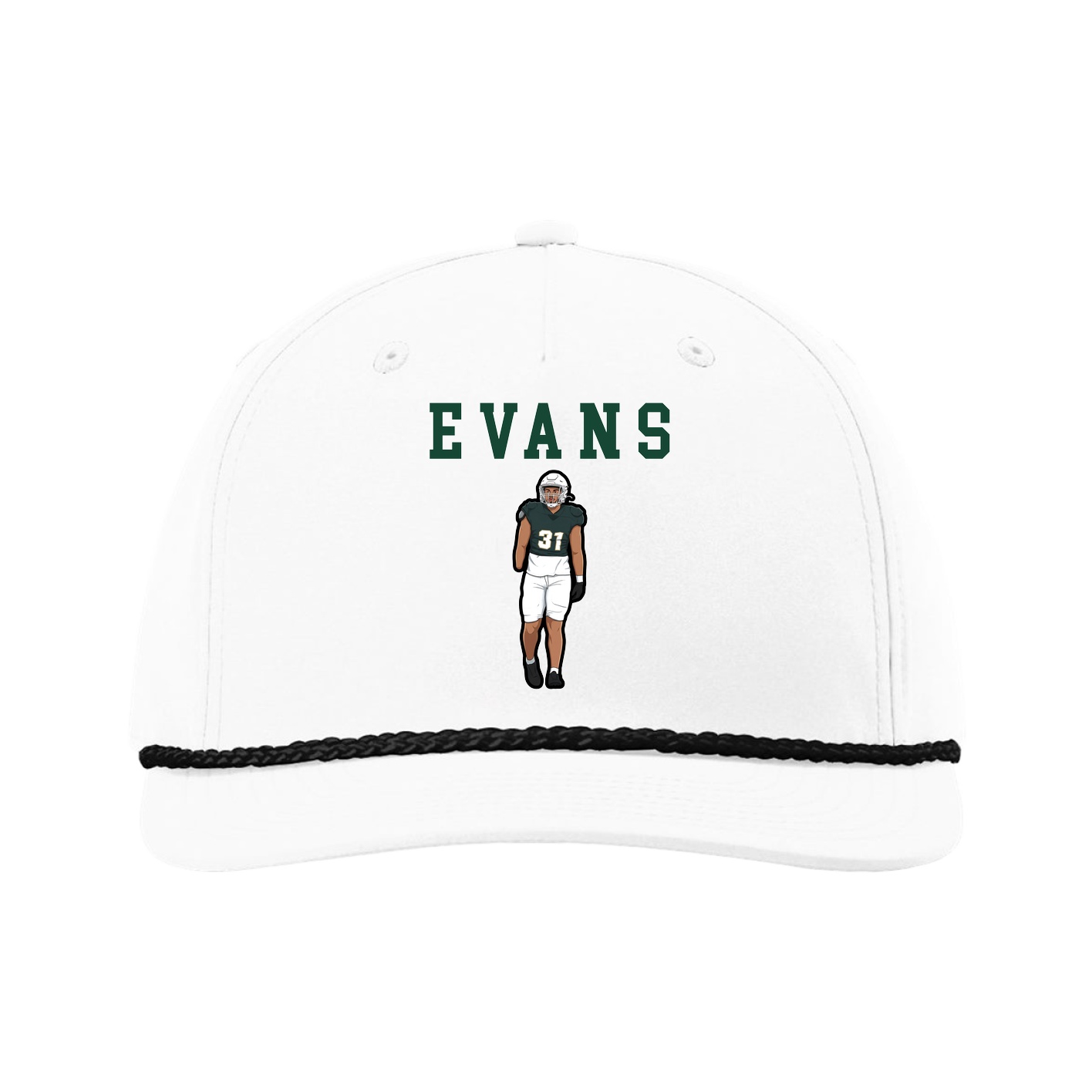 Five-Panel Classic Rope Cap — Shirsey in White