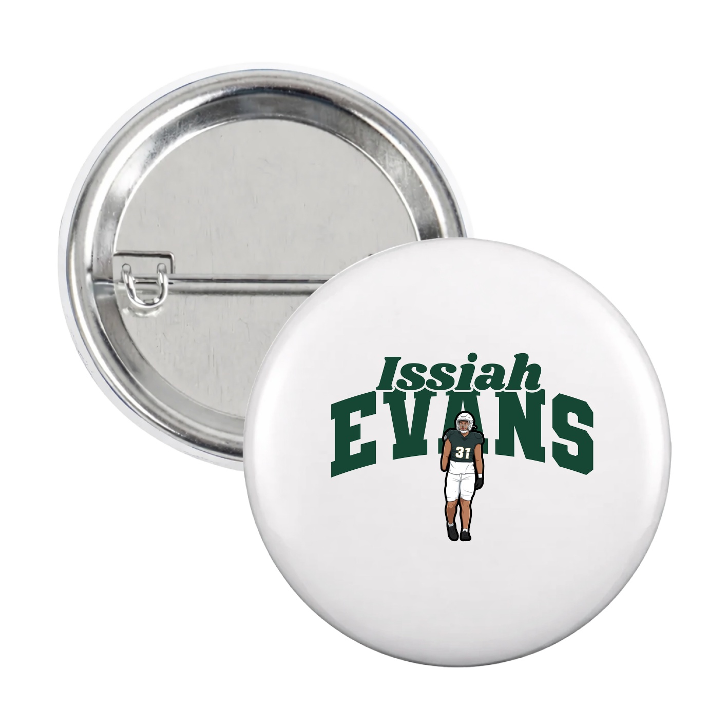 Game Day Button — Signature Arch in White