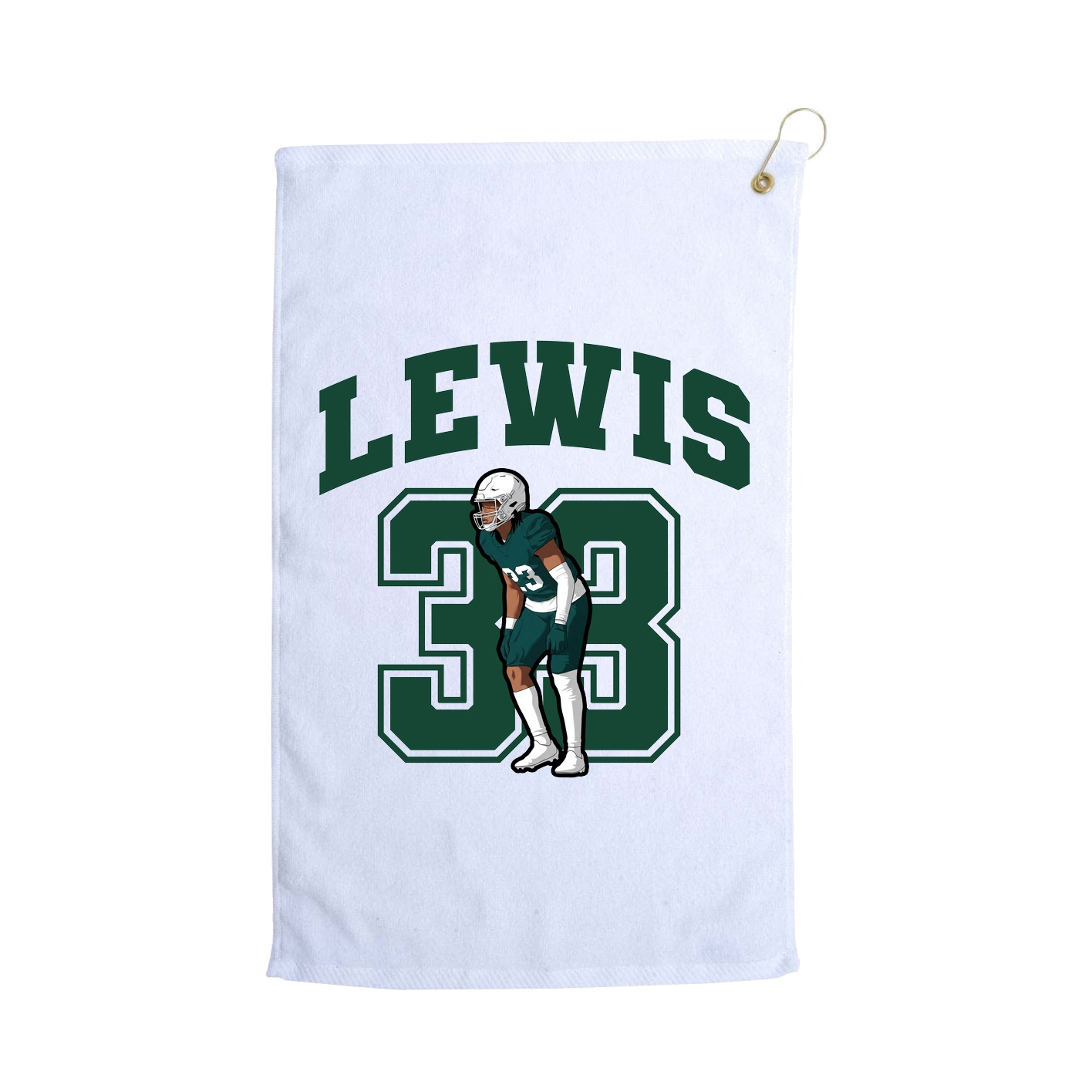 Golf Towel — Number in White