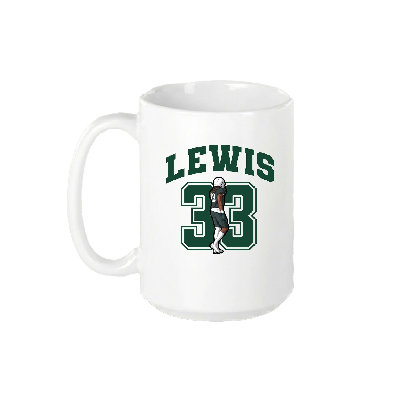 15oz Coffee Mug — Number in White