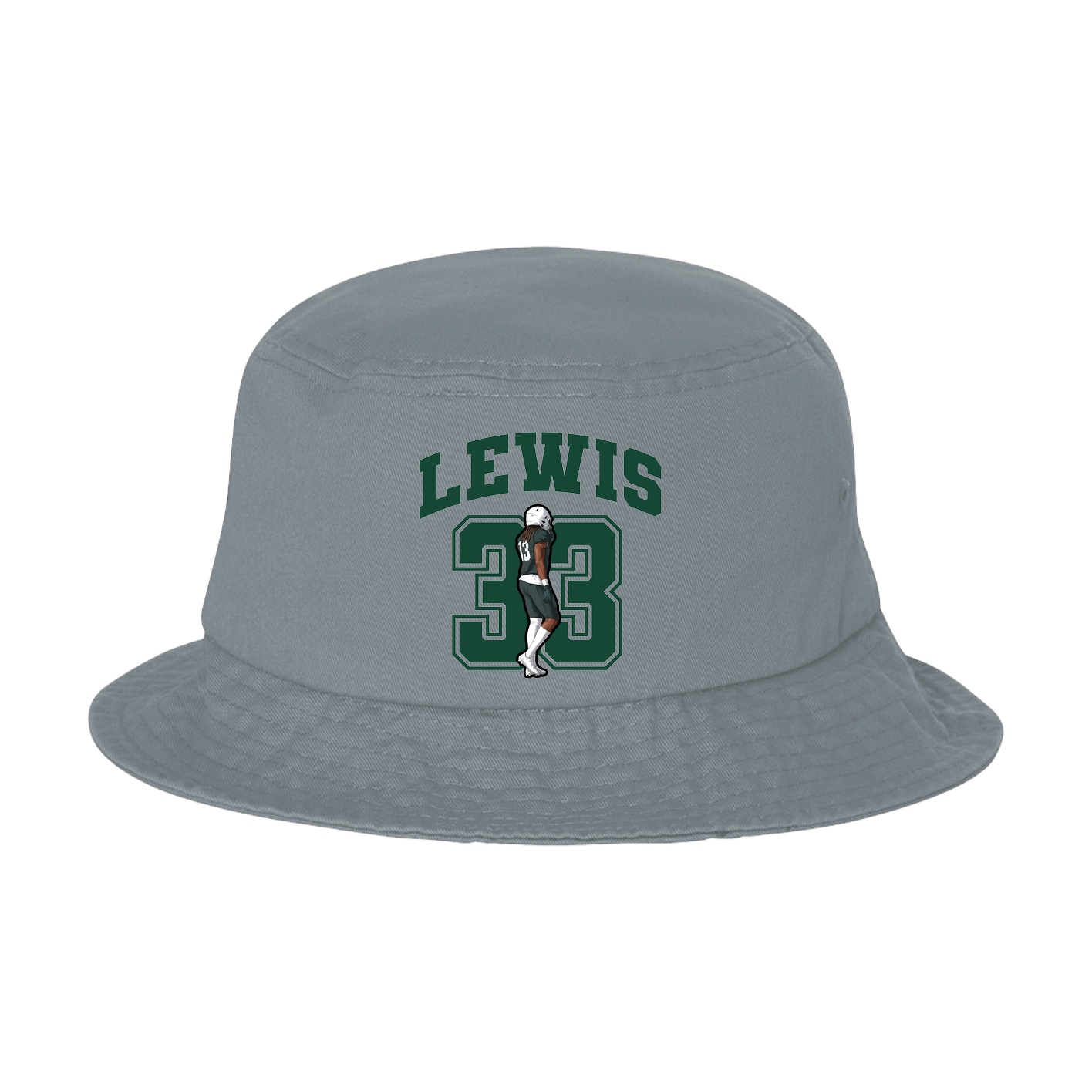 Bucket Cap — Number in Grey