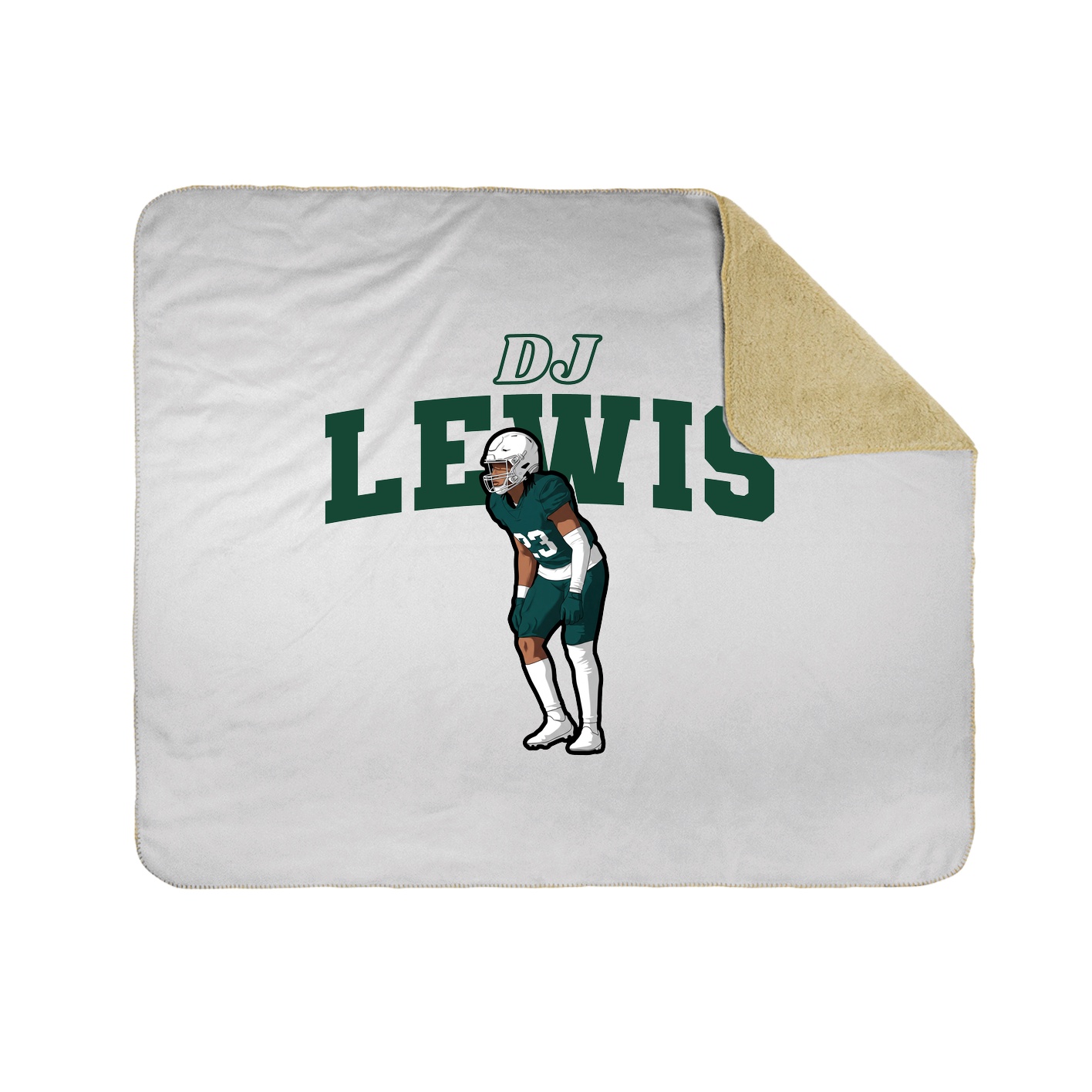 Throw Blanket — Name Arch in White