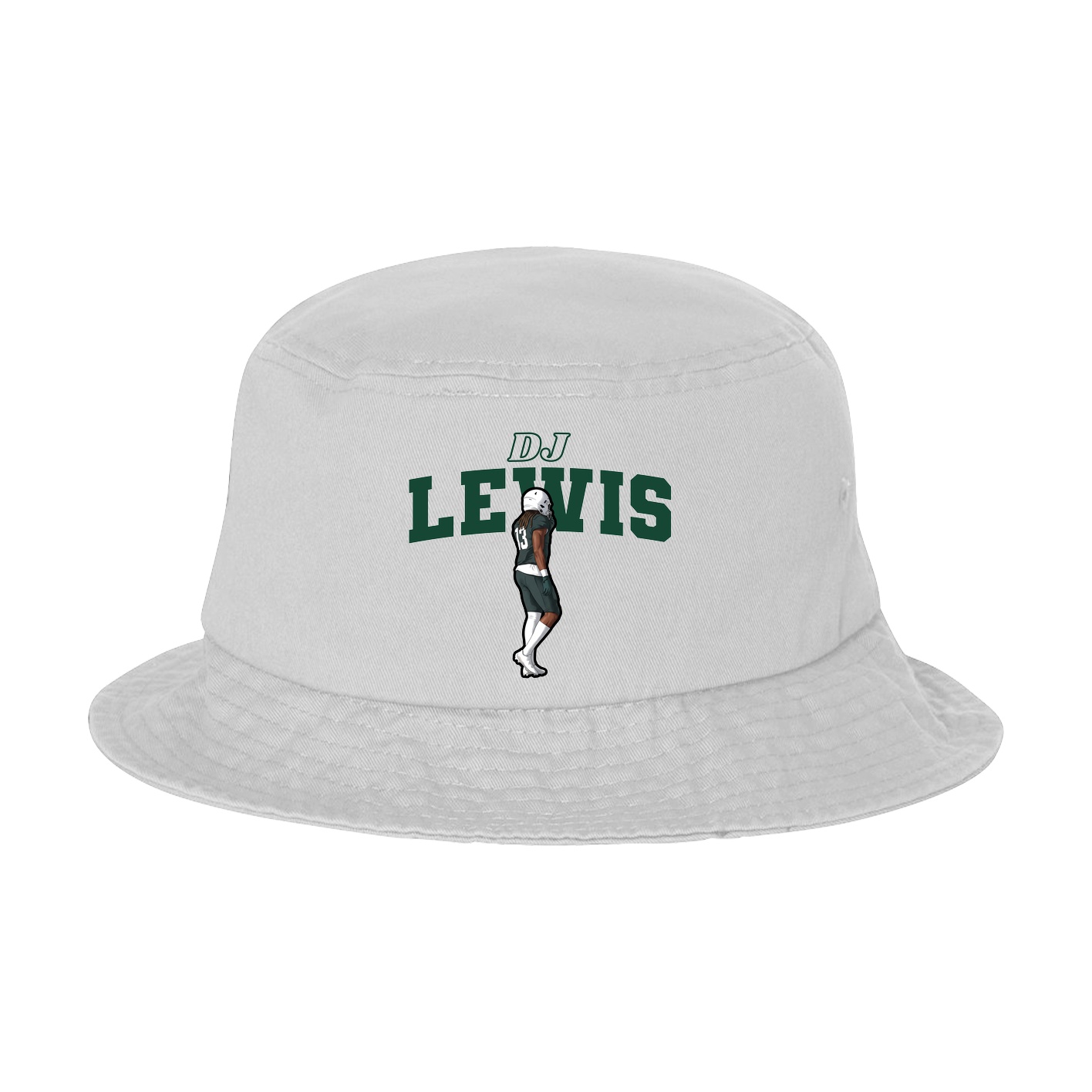 Bucket Cap — Name Arch in White