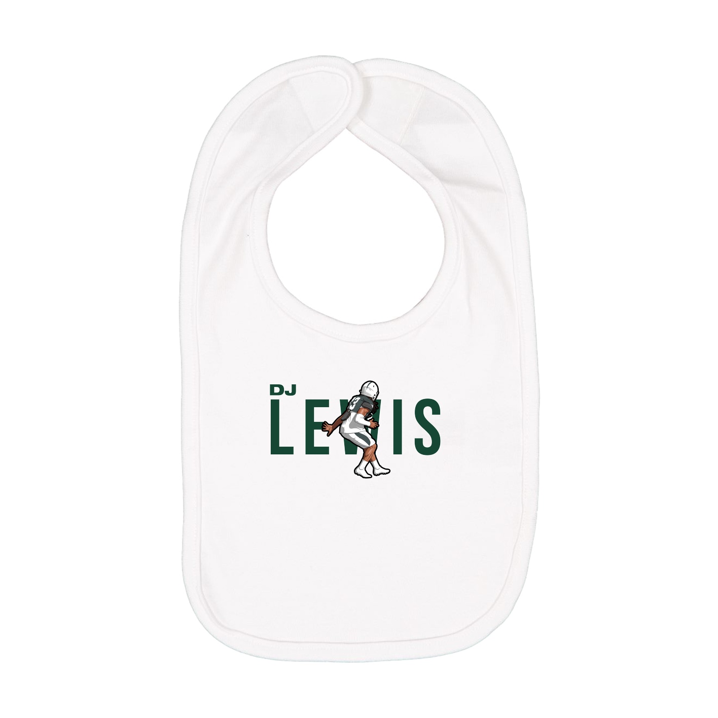 Infant Bib — Player Name in White