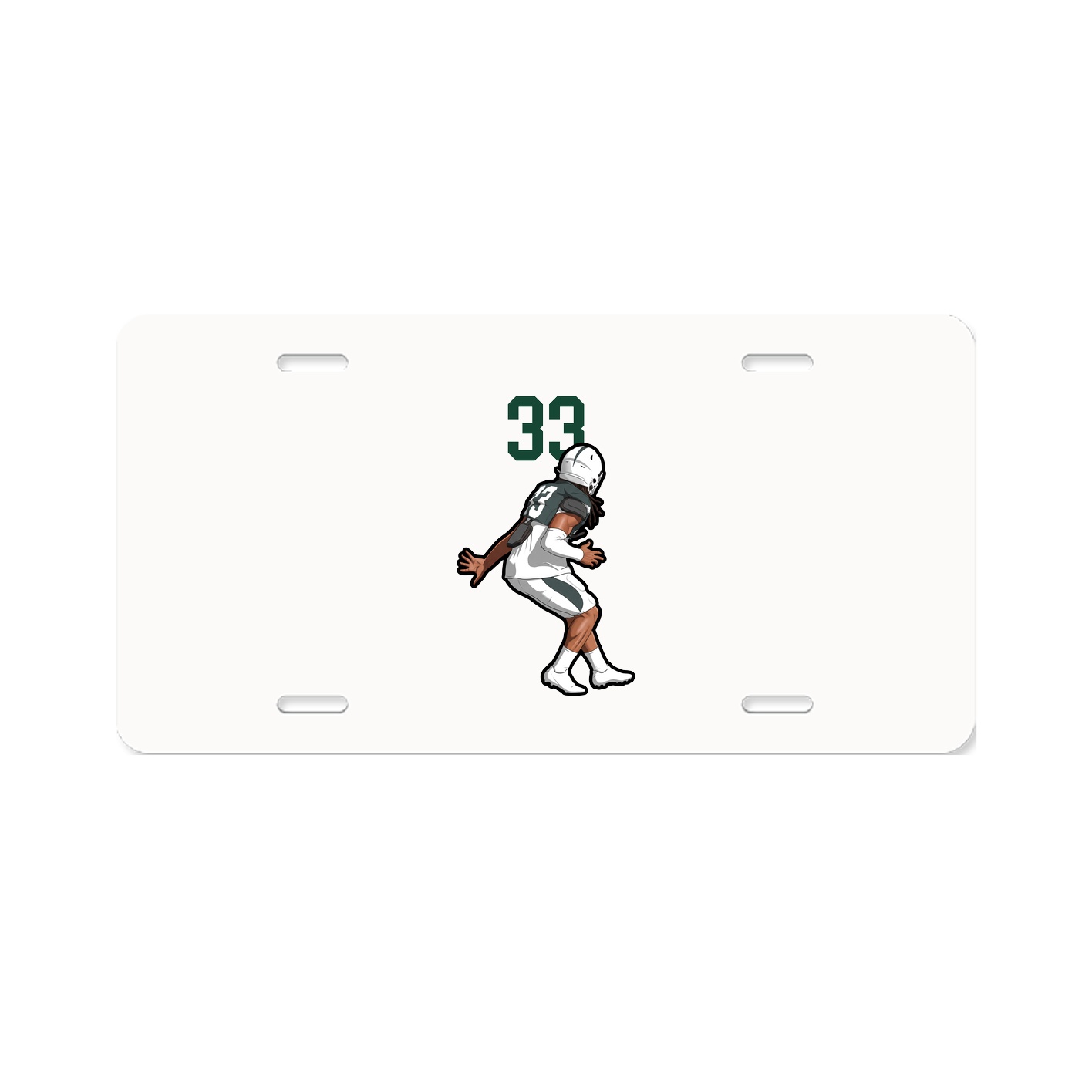 License Plate — Number Top in Classic