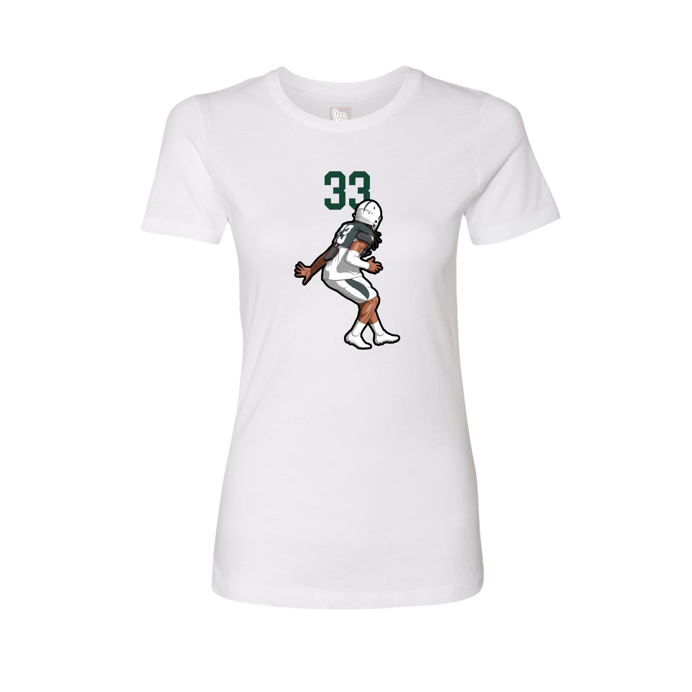 Fitted Women's Tee — Number Top in White