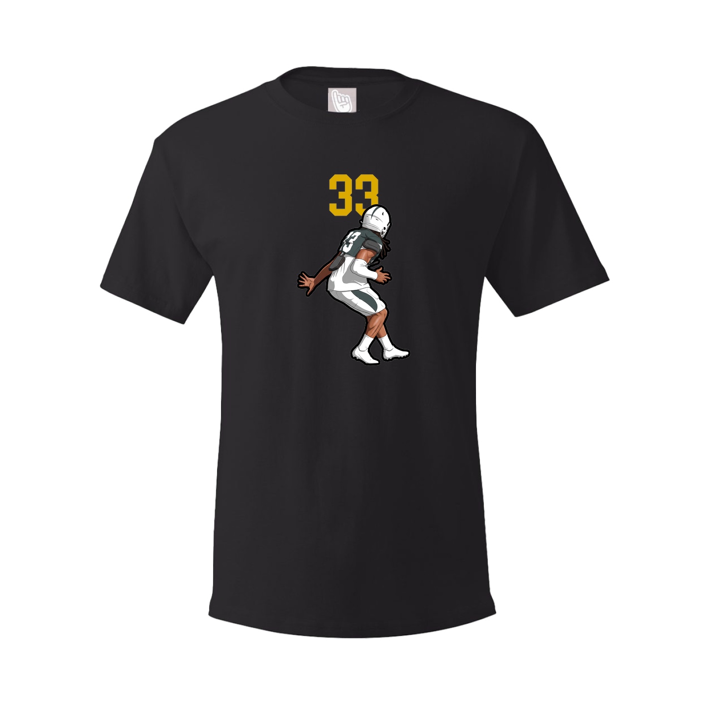 Youth Tee — Number Top in Black