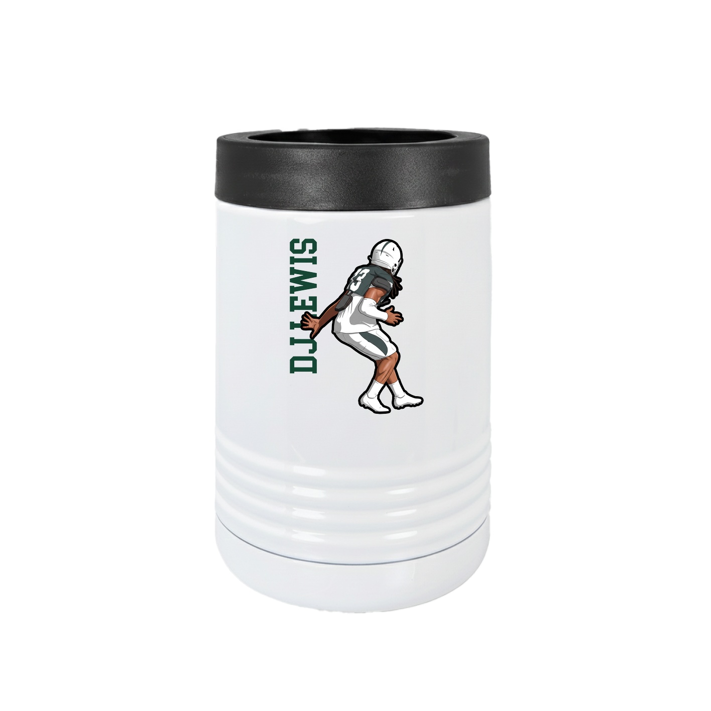 Beverage Holder — Name Vertical in White