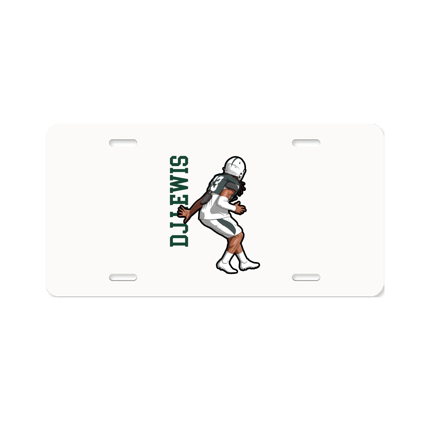 License Plate — Name Vertical in Classic