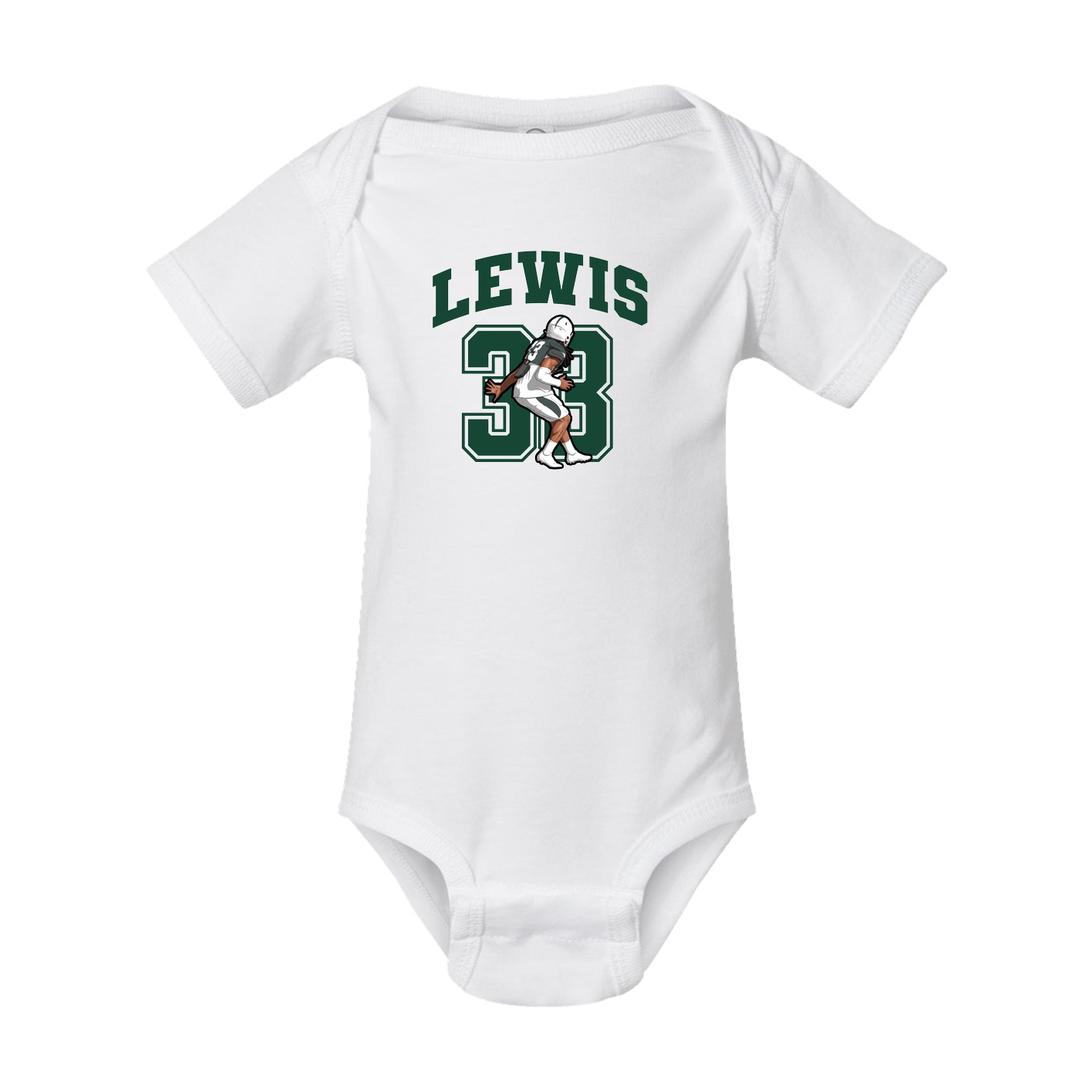 Baby Onesie — Number in White