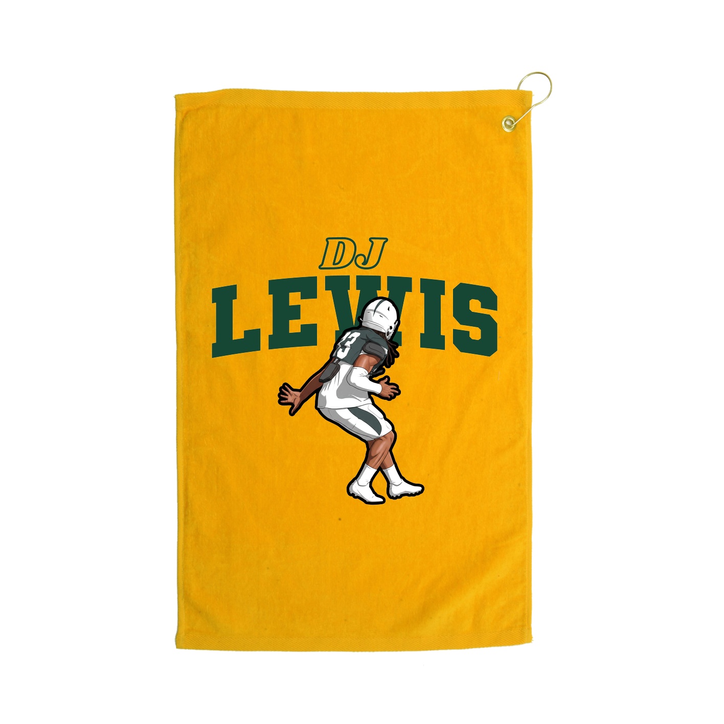 Golf Towel — Name Arch in Gold