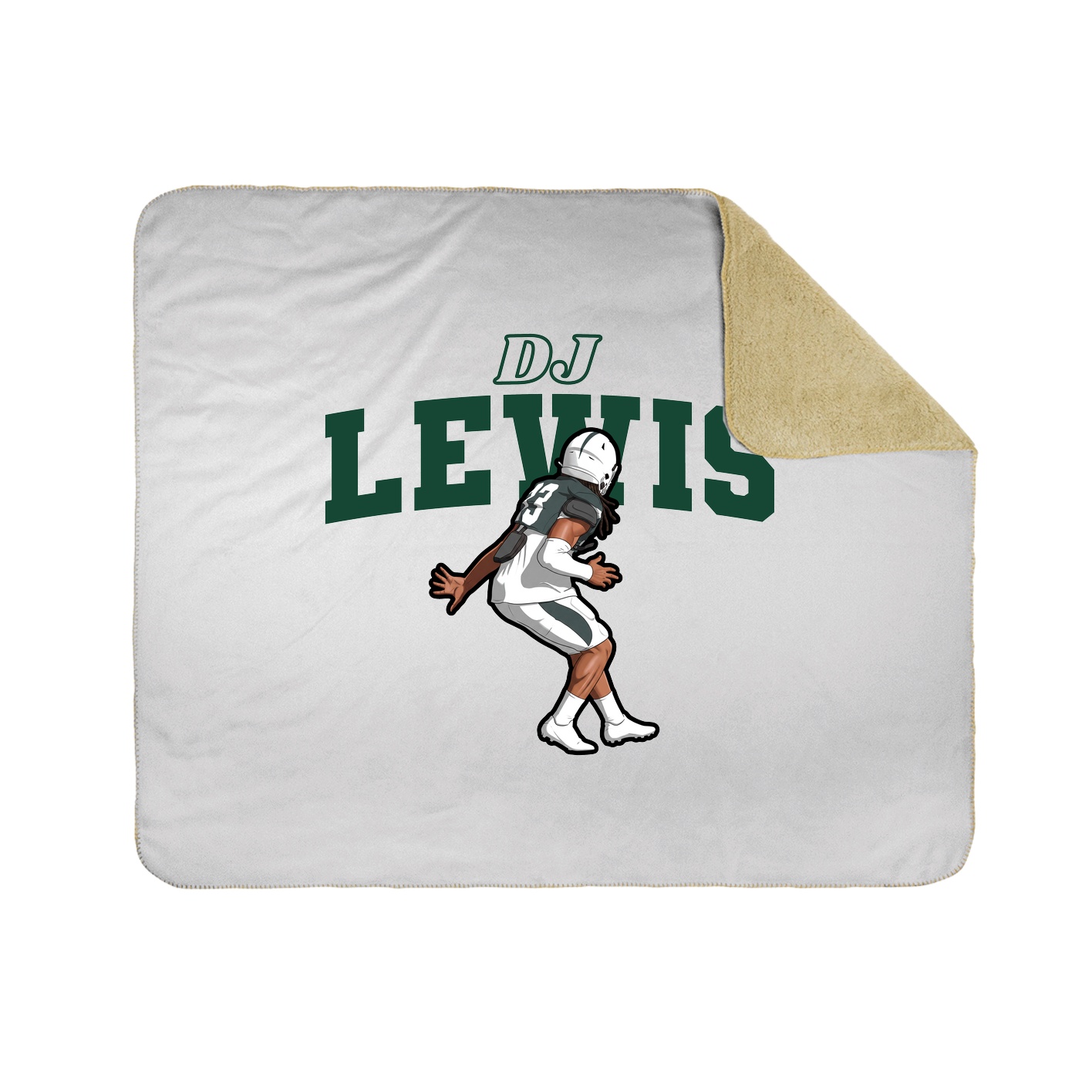 Throw Blanket — Name Arch in White