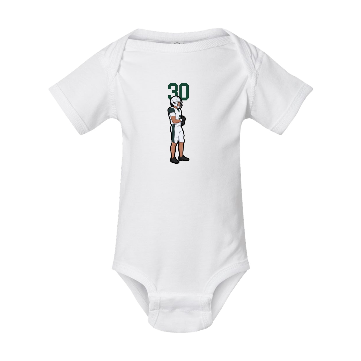 Baby Onesie — Number Top in White