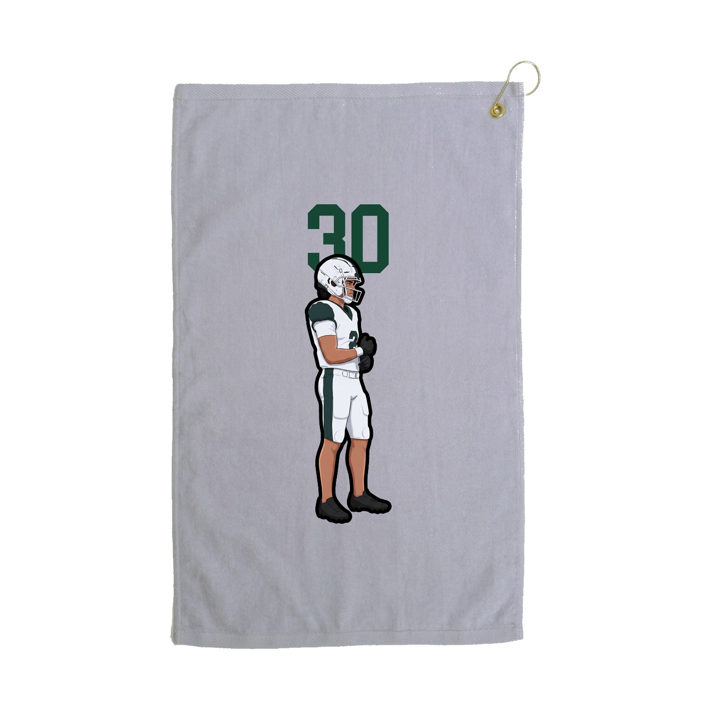 Golf Towel — Number Top in Grey