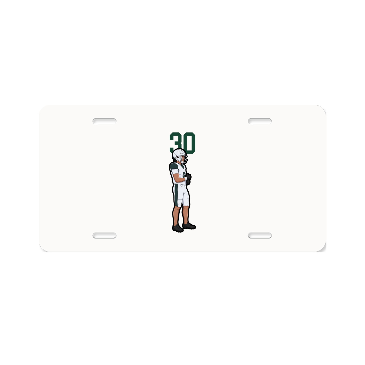 License Plate — Number Top in Classic