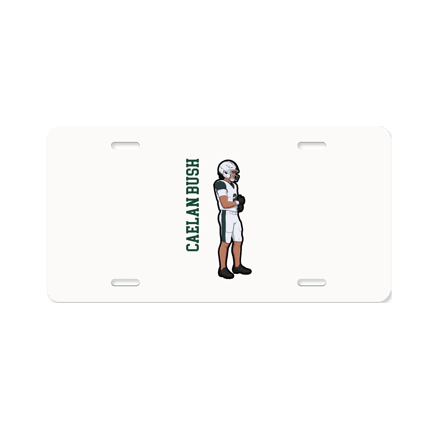 License Plate — Name Vertical in Classic