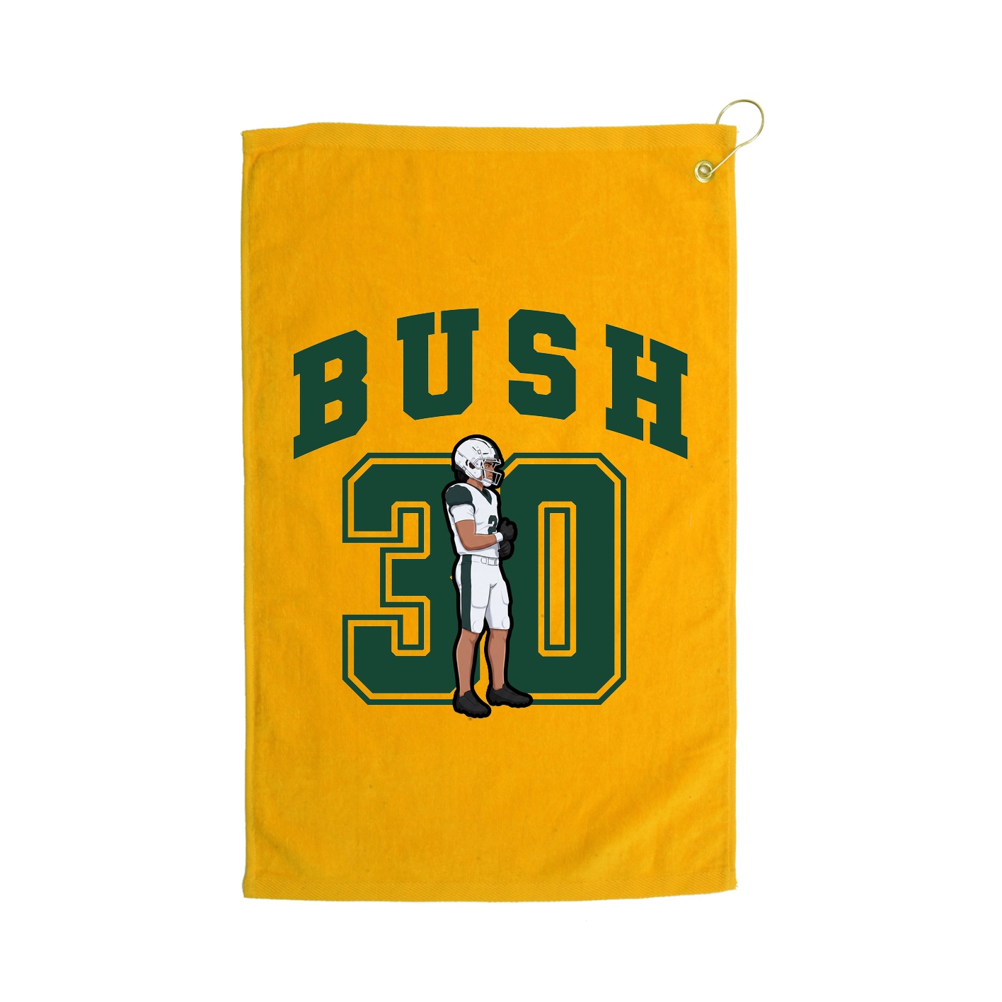 Golf Towel — Number in Gold