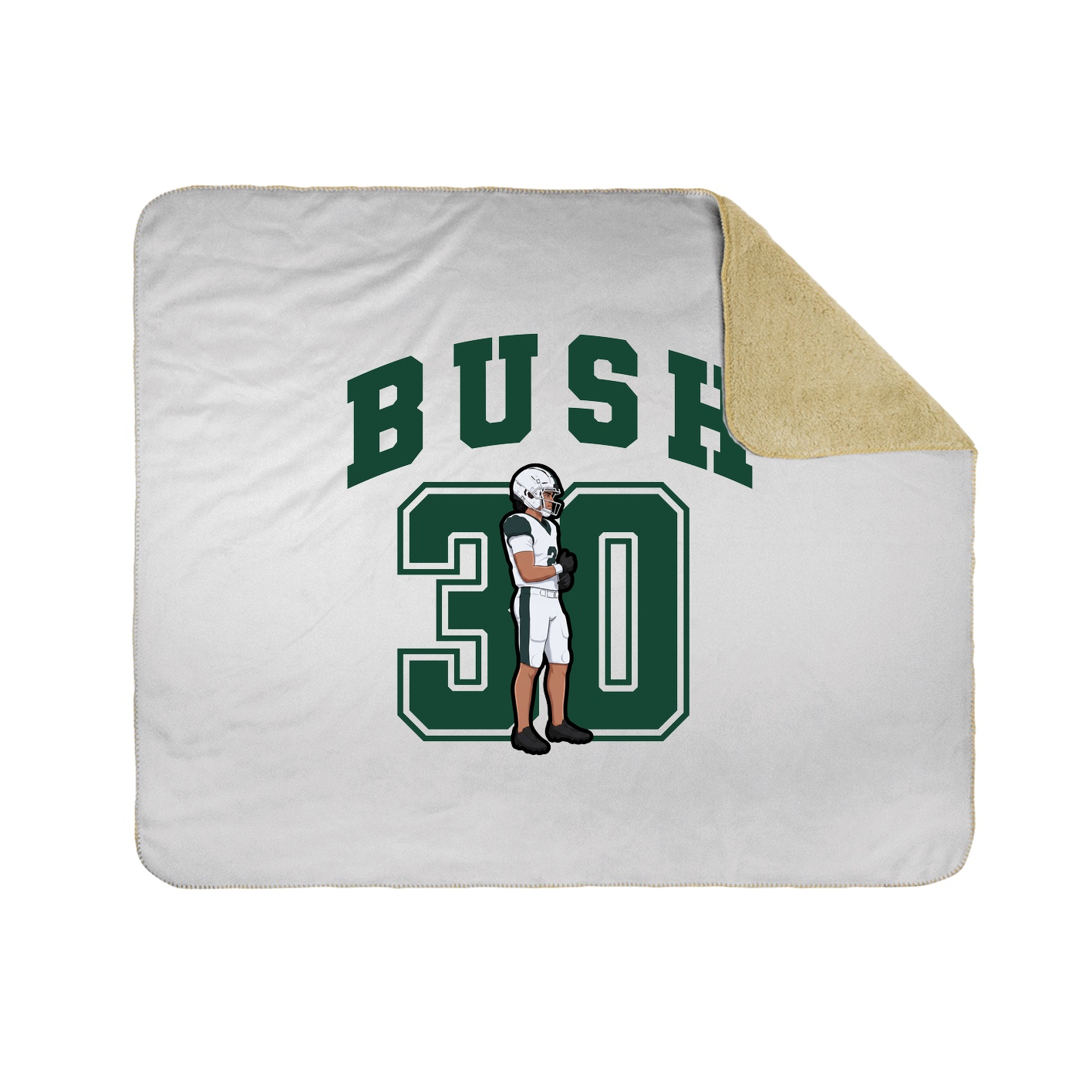 Throw Blanket — Number in White
