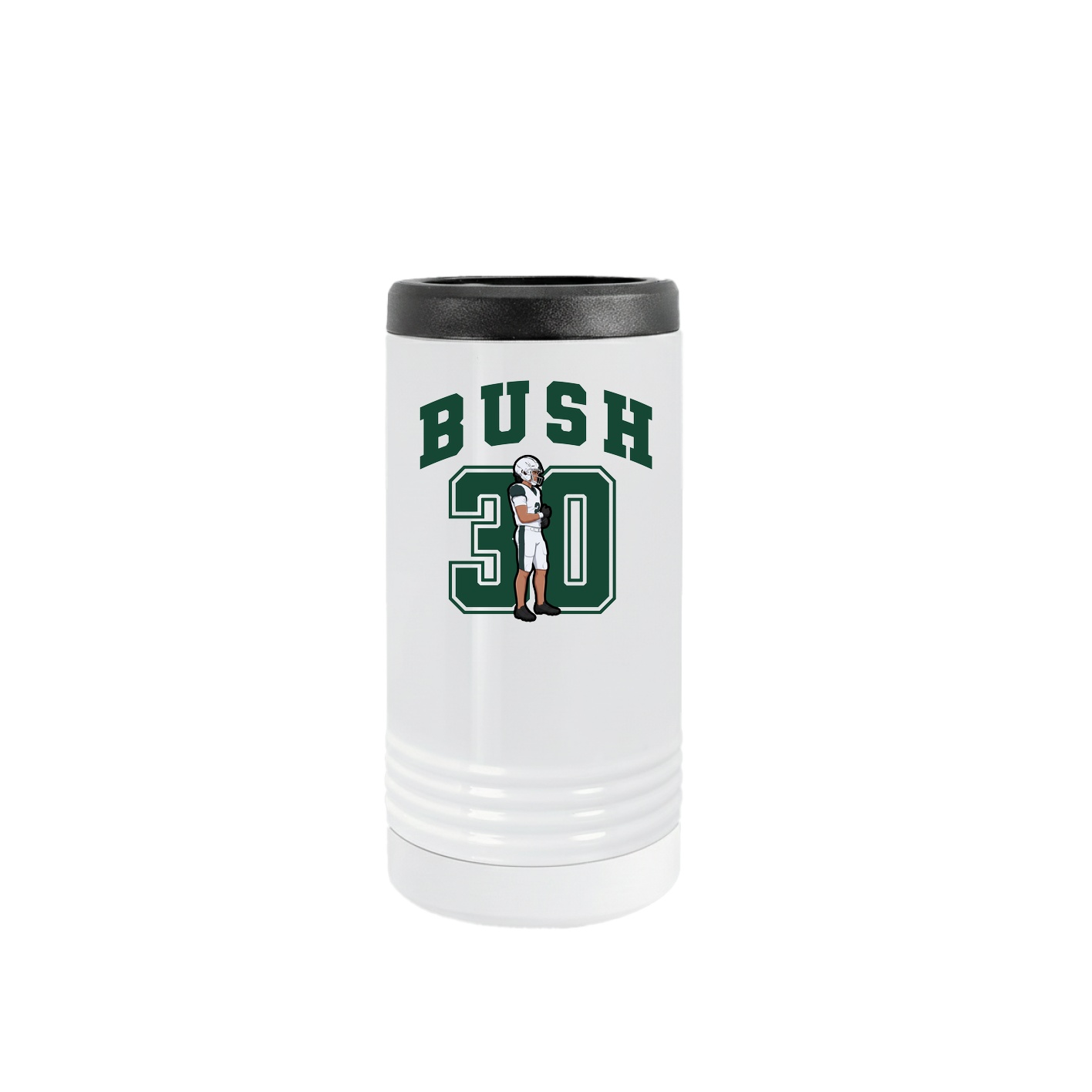 Slim Beverage Holder — Number in White