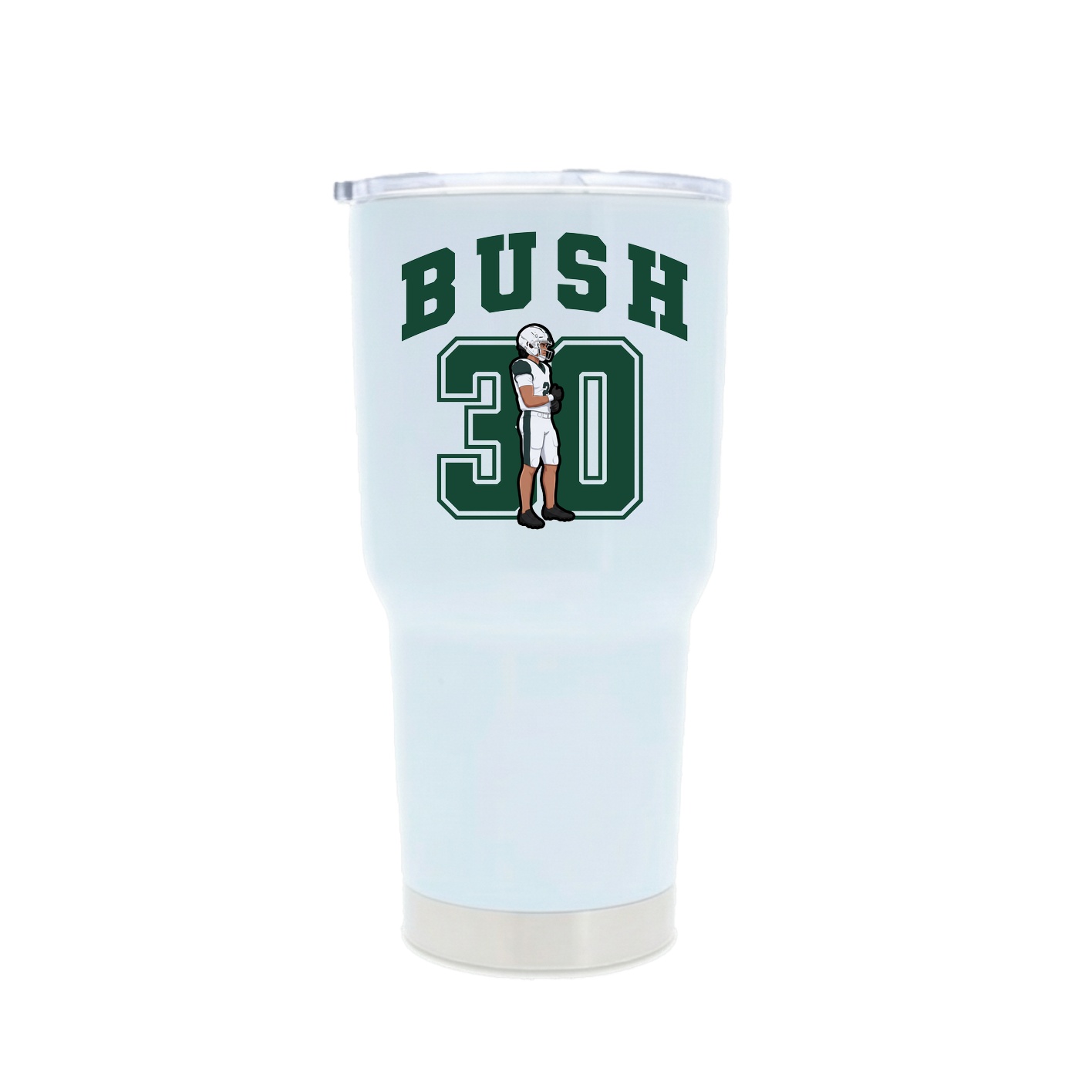 30oz Stainless Steel Tumbler — Number in White